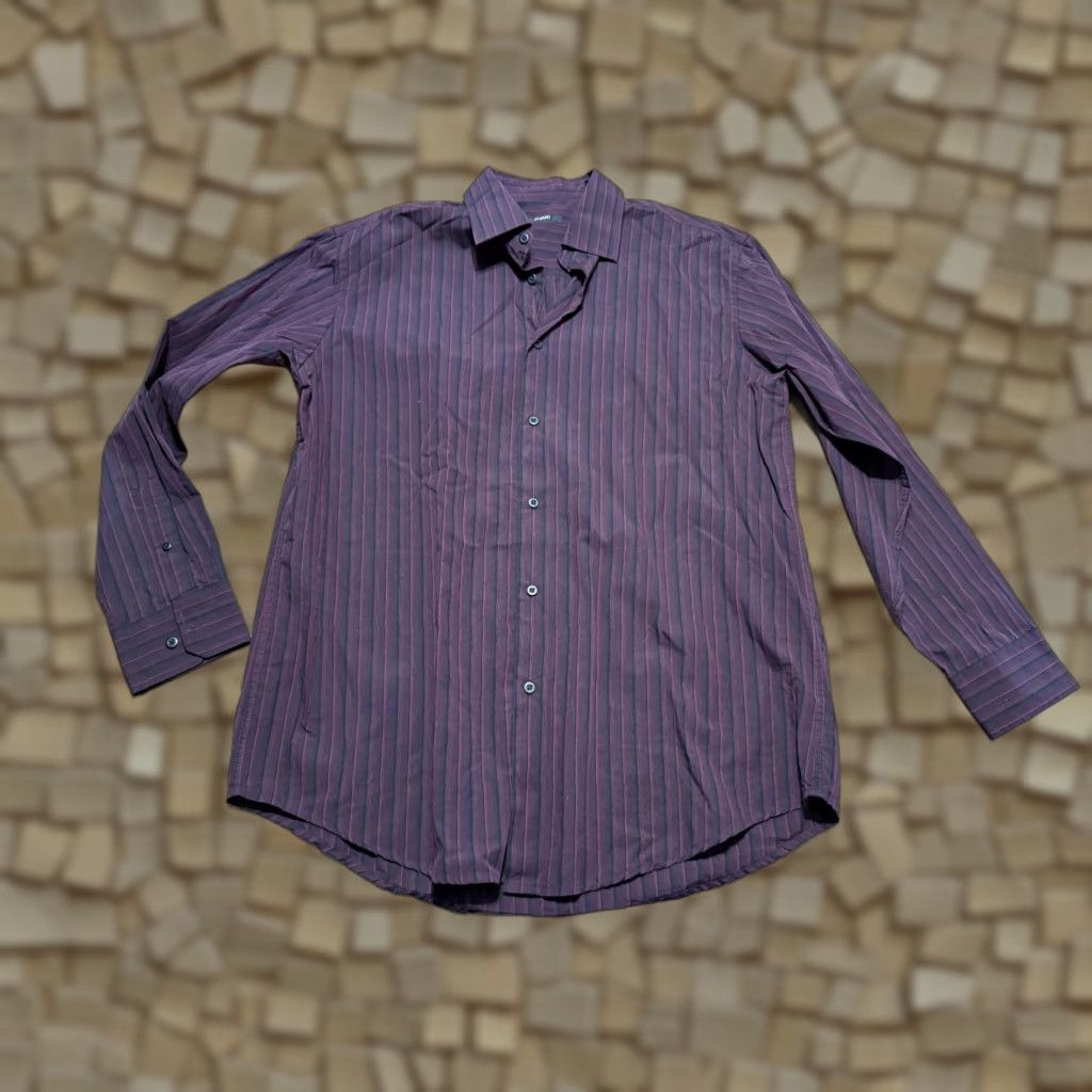 Alfani Alfani Shirt Men’s Size Large Red Black Stripe Long Sleeve Button Up Shirt Size US L / EU 52-54 / 3 - 1 Thumbnail