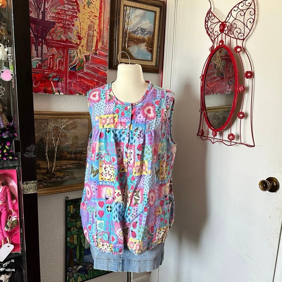Other simply basic multicolor graphic print button up tank top Size XL / US 12-14 / IT 48-50 - 1 Thumbnail