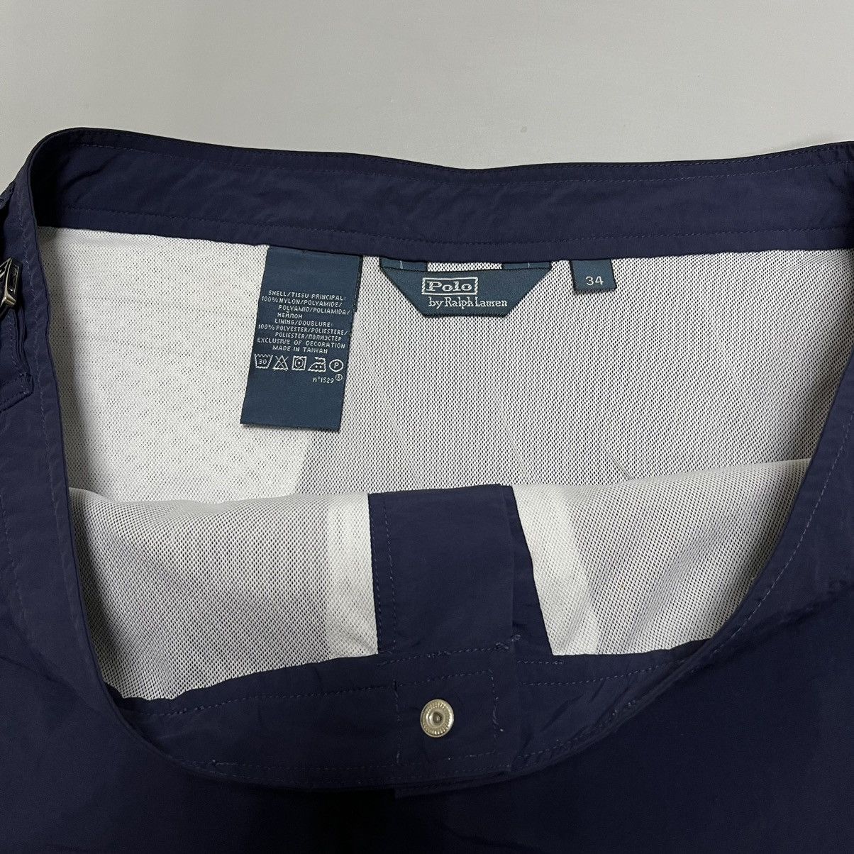 Polo Ralph Lauren × Ralph Lauren × Vintage Polo Ralph Lauren Vintage Nylon Shorts Navy Size US 34 / EU 50 - 12 Thumbnail