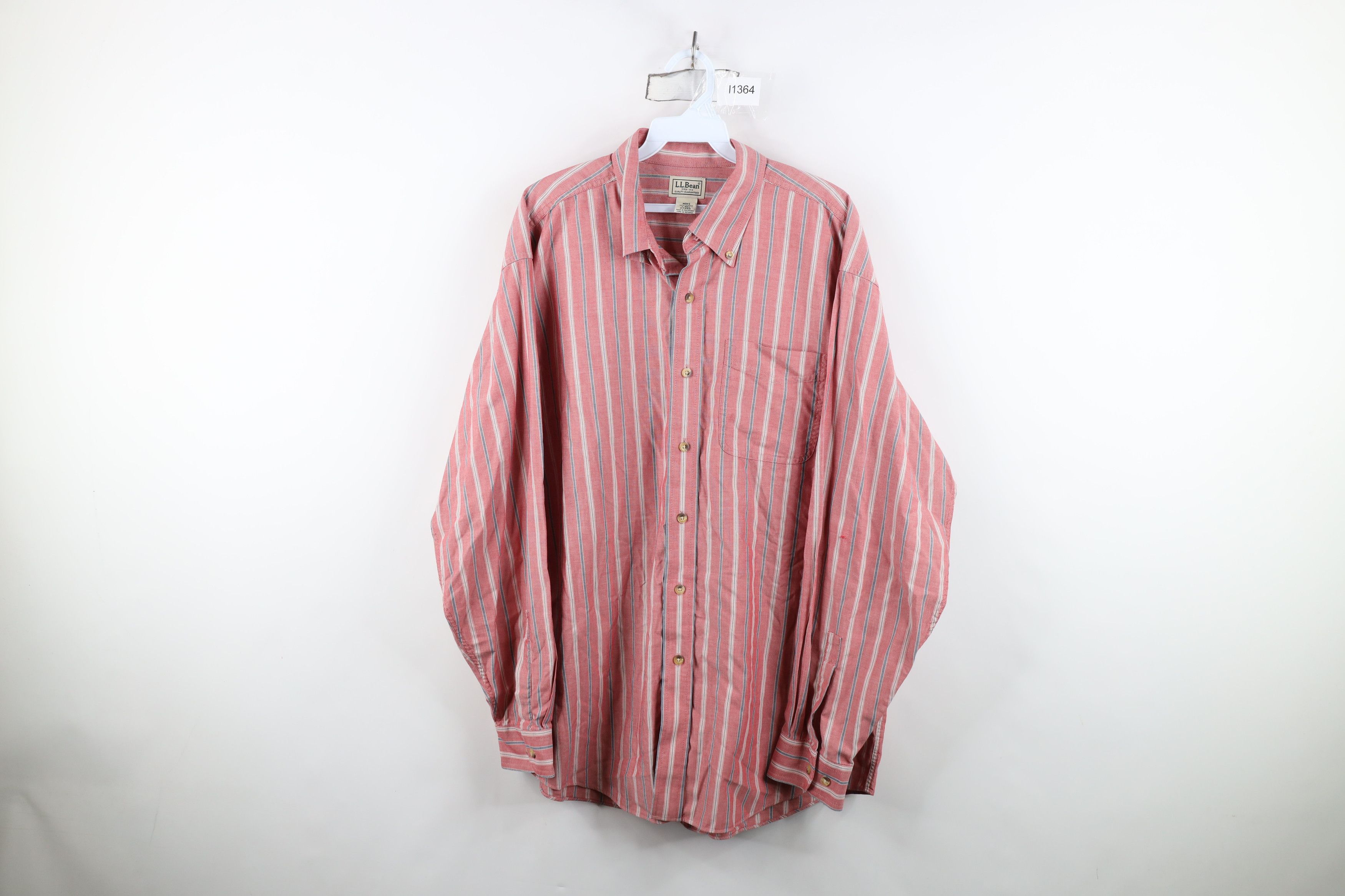 L.L. Bean Vintage LL Bean Cotton Oxford Collared Button Down Shirt Size US L / EU 52-54 / 3 - 1 Thumbnail
