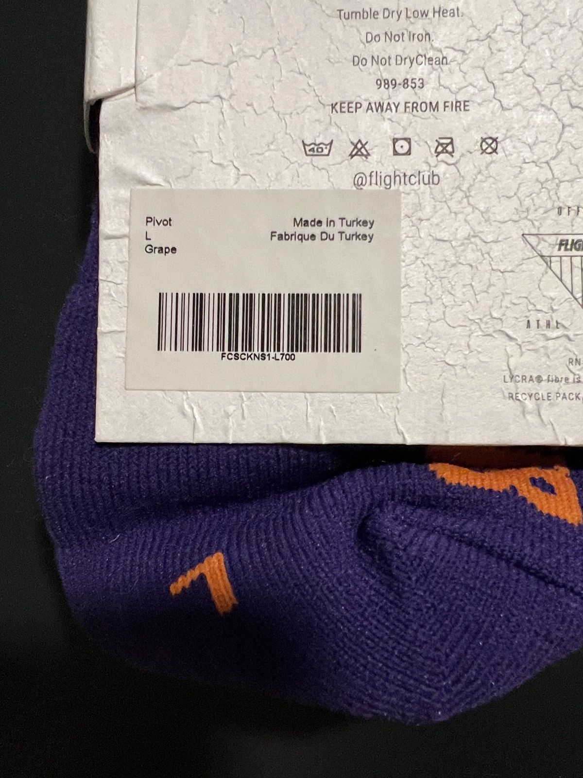 Flight Club Flight Club Purple Stealth Socks - Size Large Size ONE SIZE - 3 Thumbnail