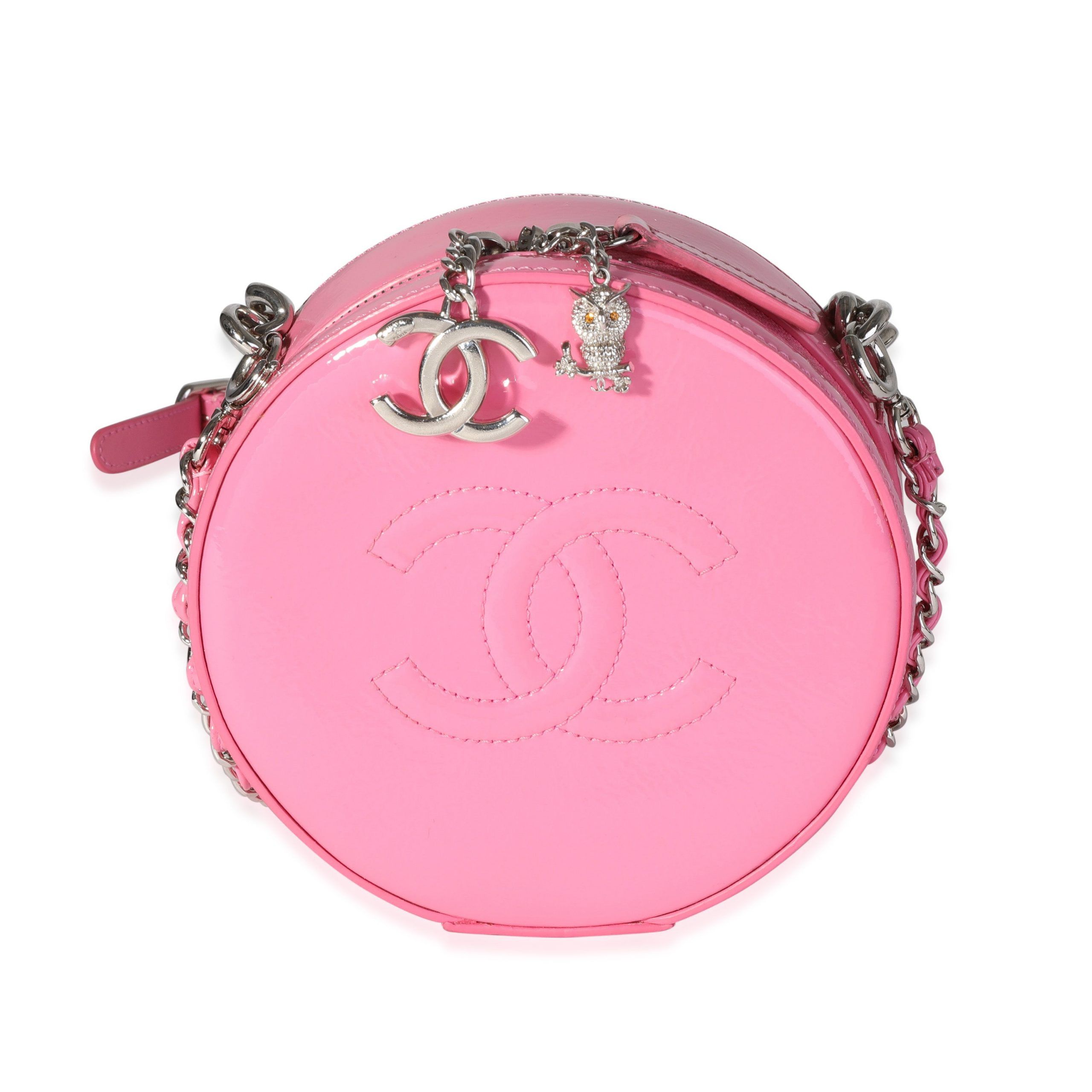 image of Chanel Pink Patent Leather Round As Earth Crossbody, Women's