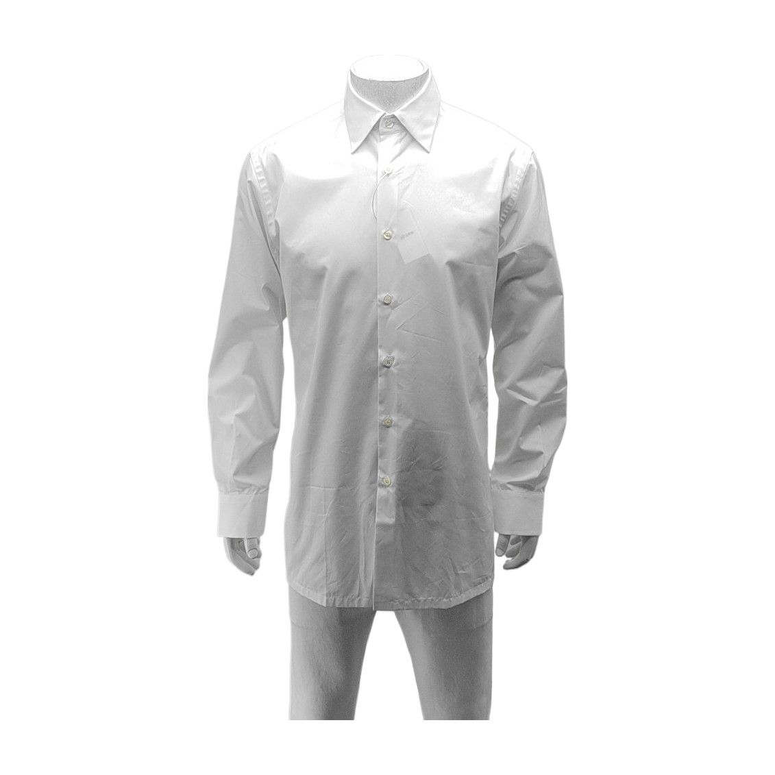 Prada Prada White Cotton Long Sleeve Shirt Size S Size US S / EU 44-46 / 1 - 1 Thumbnail