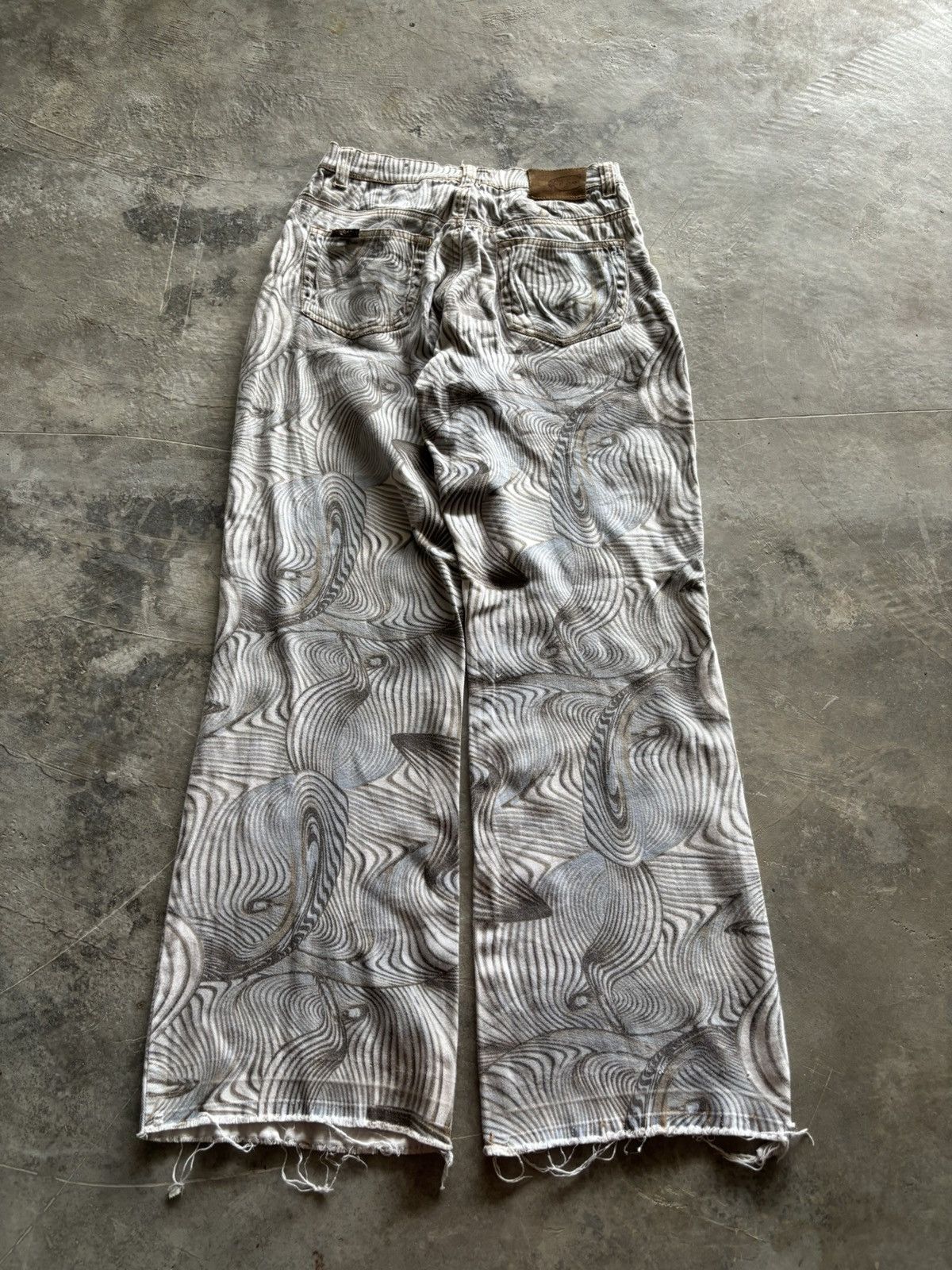 Other flared crest jeans zebra illusion art cavalli inspired Size US 28 / EU 44 - 9 Thumbnail