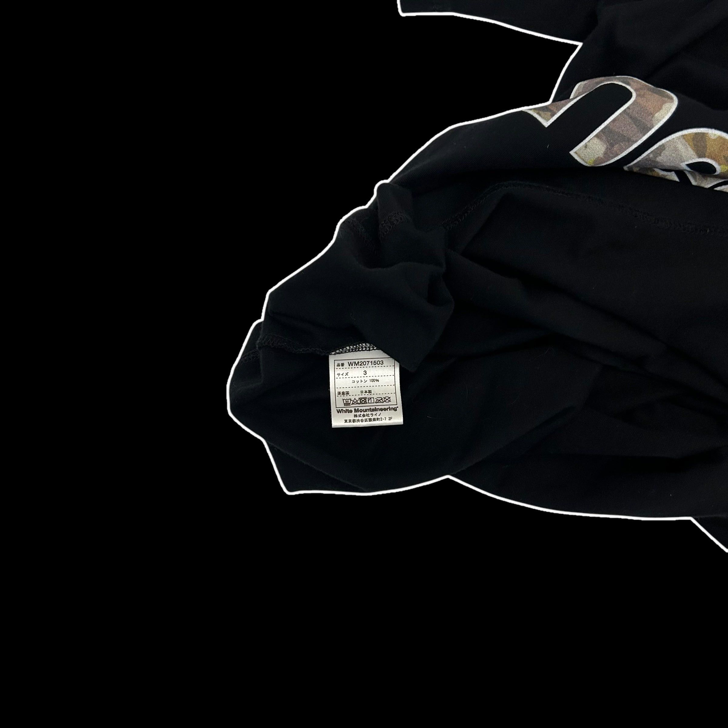 White Mountaineering White Mountaineering Spell Out T-Shirt Black/Camo (Fits M-L) Size US XL / EU 56 / 4 - 2 Thumbnail