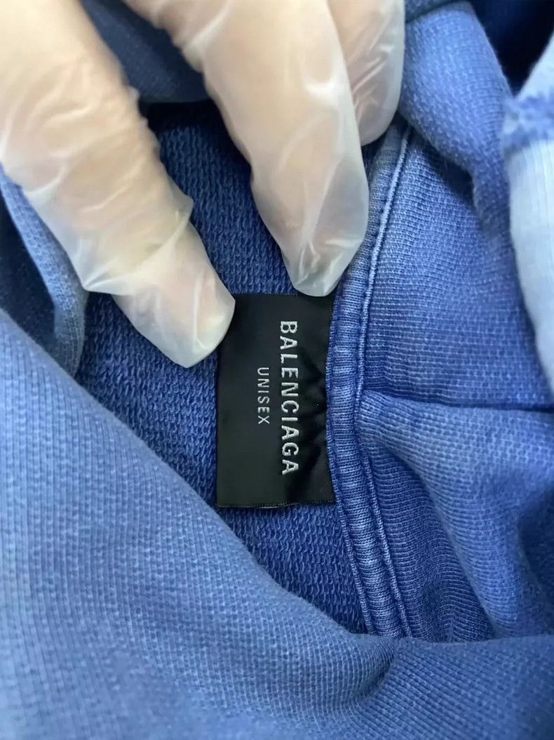 Balenciaga Balenciaga Smog blue mud dyeing and washing to make old sw Size US M / EU 48-50 / 2 - 4 Thumbnail