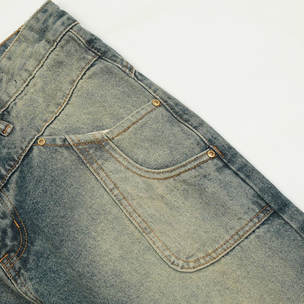 Vintage Men's American loose casual distressed straight washed jeans Size US 32 / EU 48 - 4 Thumbnail