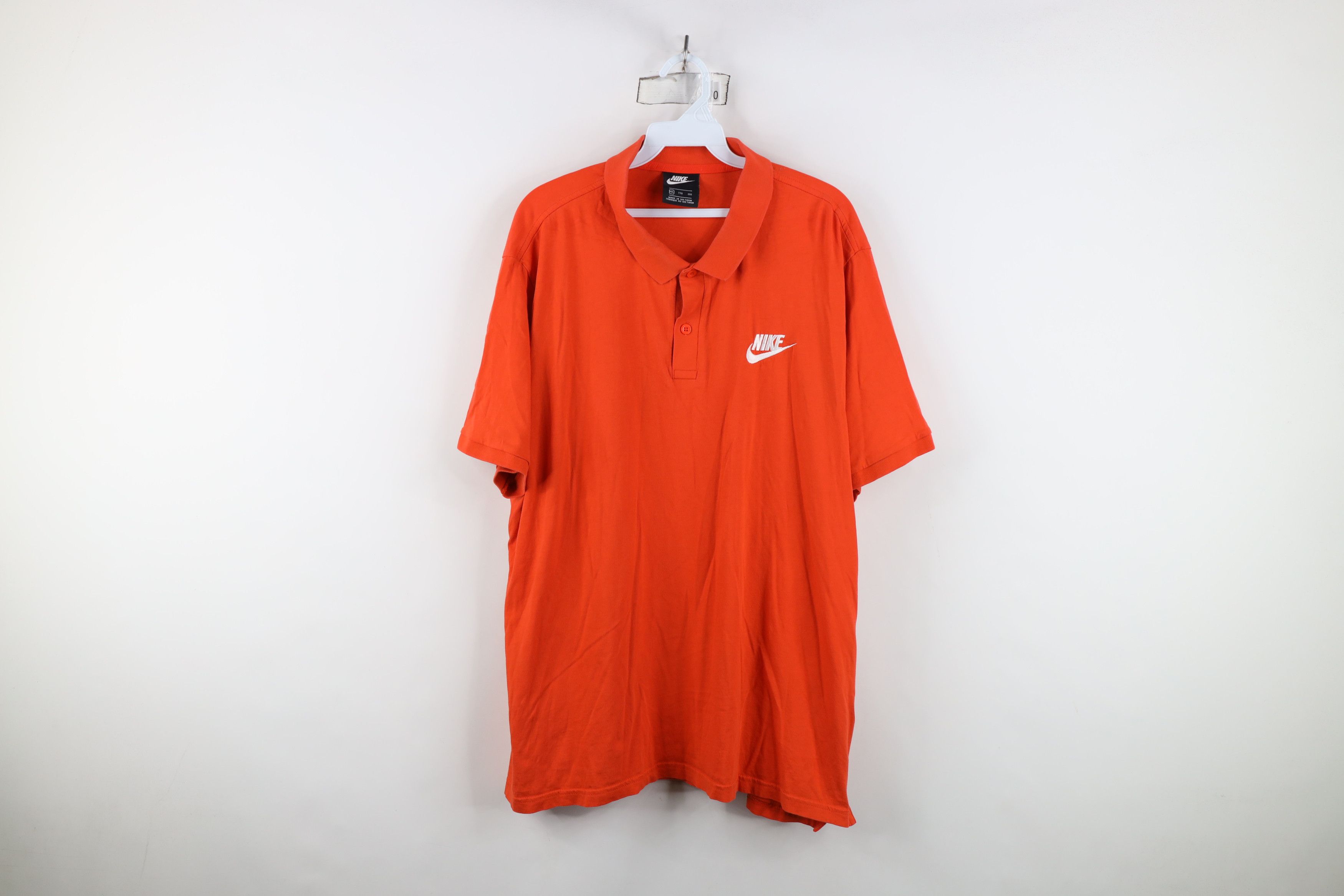 Nike Vintage Y2K Nike Spell Travis Scott Mini Swoosh Polo Orange Size US XXL / EU 58 / 5 - 1 Thumbnail