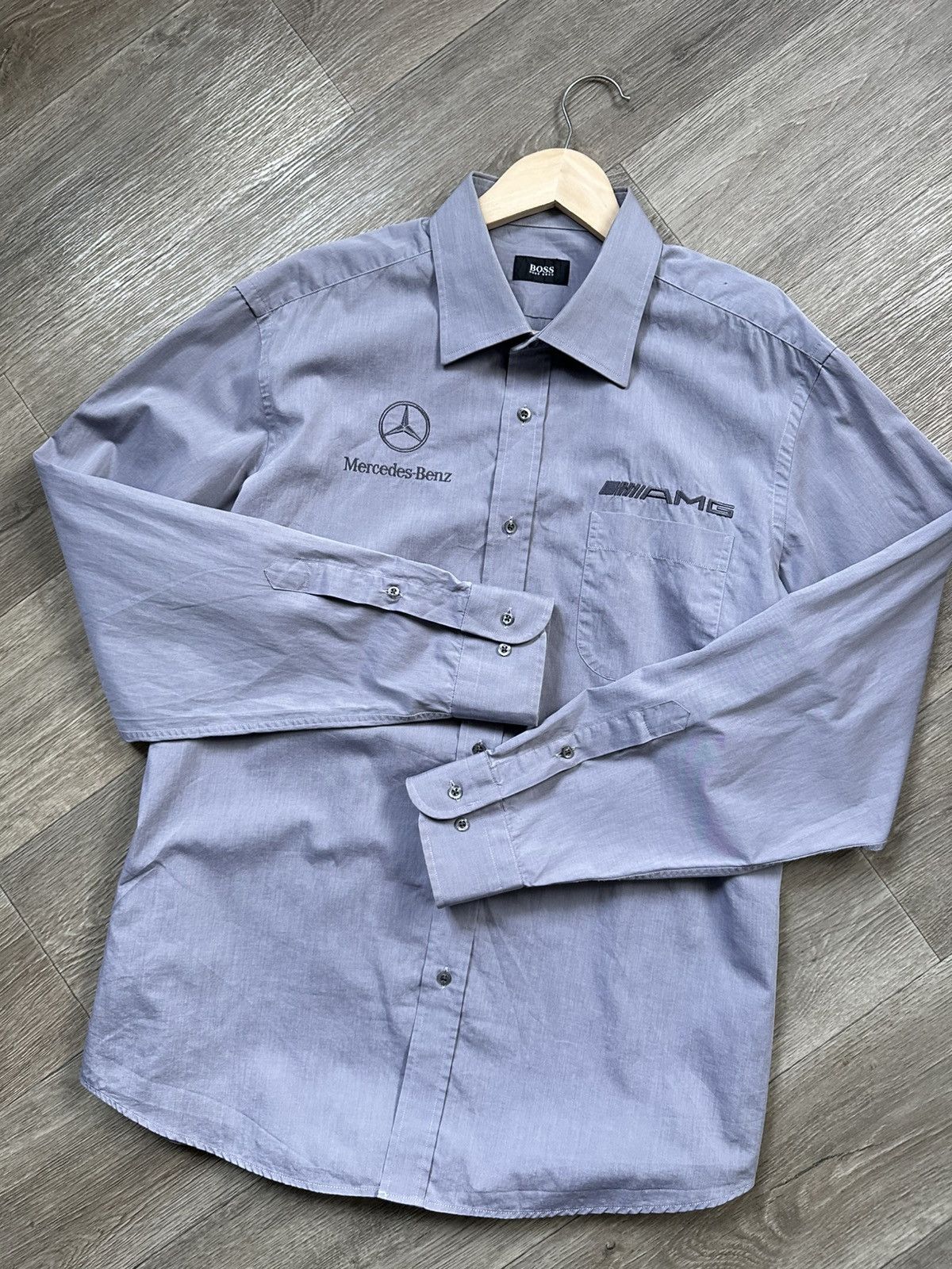 Hugo Boss × Mercedes-Benz 🫧HUGO BOSS Mercedes-Benz Shirt Button Up Size US L / EU 52-54 / 3 - 1 Thumbnail