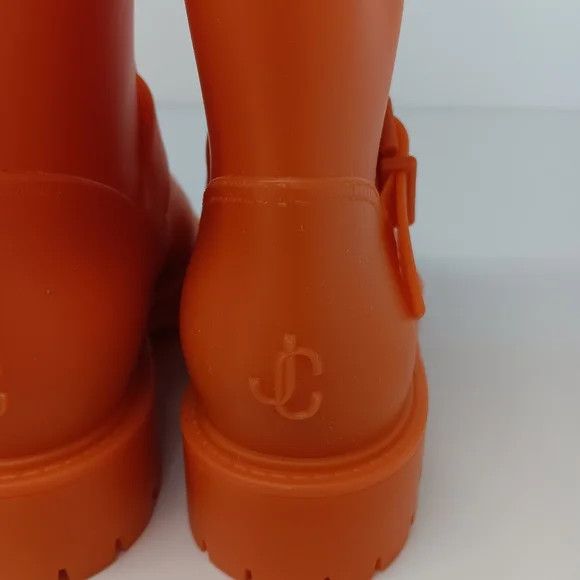 Jimmy Choo Jimmy Choo Yael Orange Biodegradable Rubber Rain Boots- 36 Size US 6 / IT 36 - 11 Thumbnail