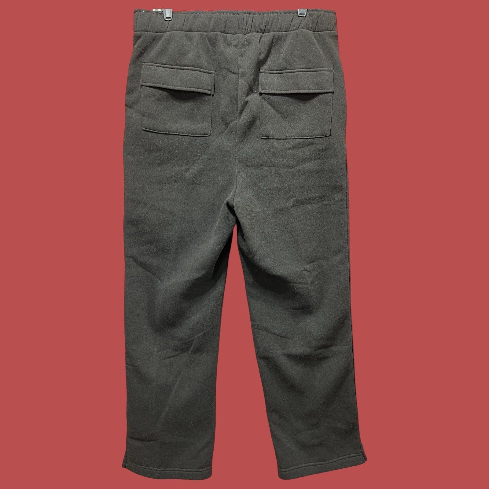 rue21 Rue 21 - Men's Wide Leg Cargo Sweatpants - Black - Extra Lar Size ONE SIZE - 2 Thumbnail