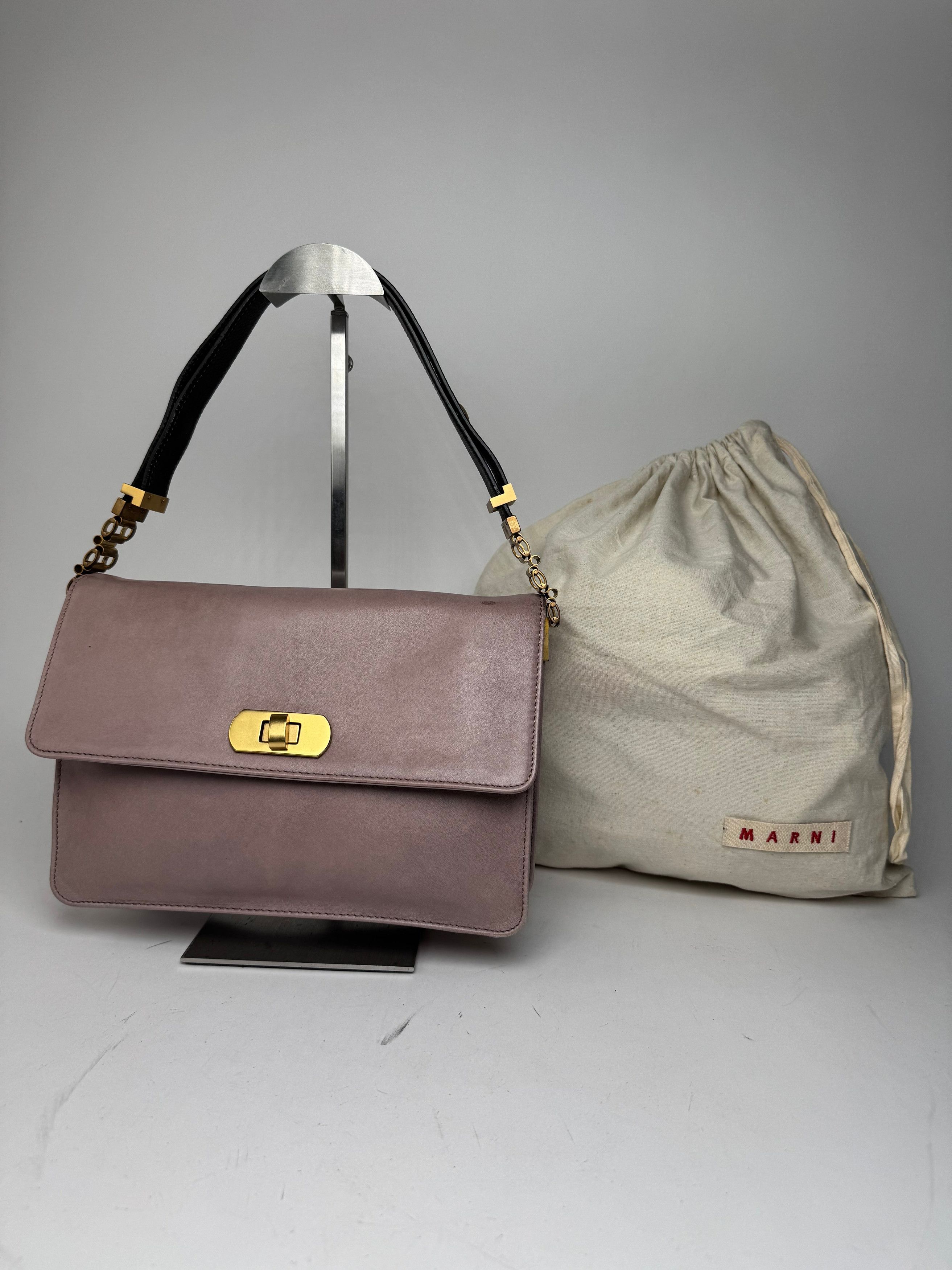 Marni Vintage Leather Bag purple Size ONE SIZE - 1 Thumbnail