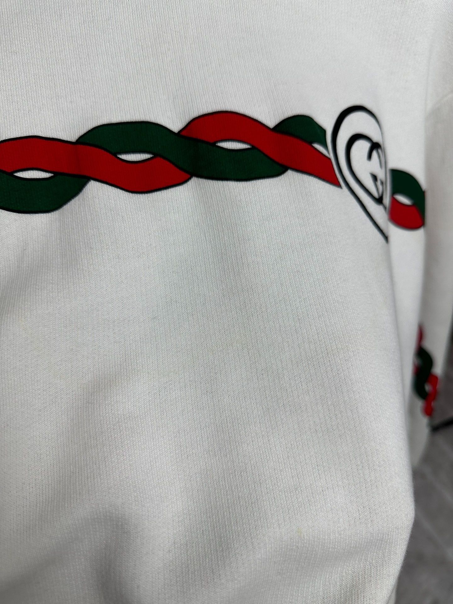 Gucci Gucci new red and green chain logo pullover sweatshirt Size US S / EU 44-46 / 1 - 6 Thumbnail