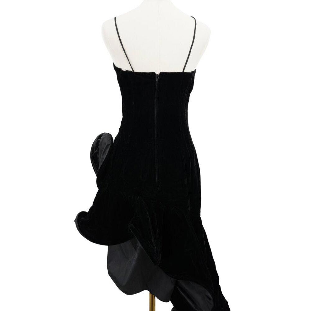Designer Samir Vintage Black Velvet Dress And Jacket Set Size M / US 6-8 / IT 42-44 - 3 Thumbnail