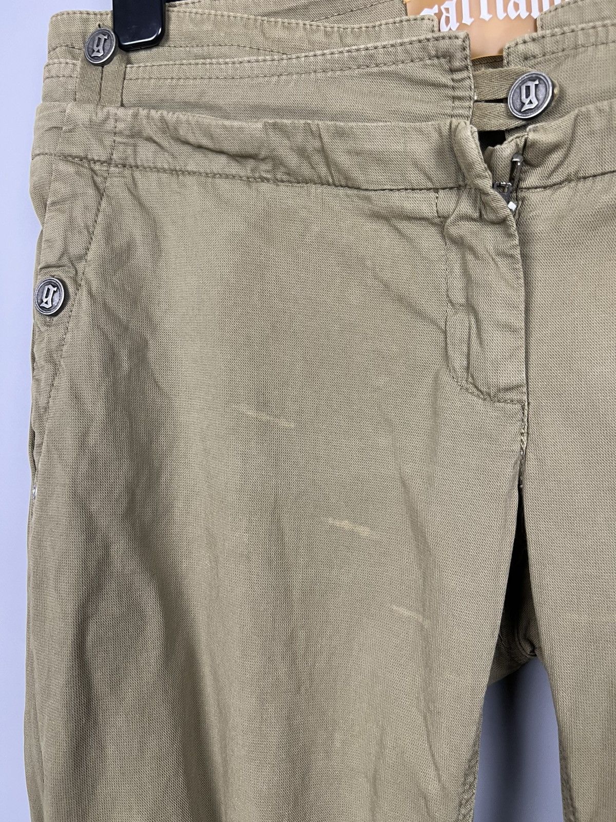 John Galliano Vintage John Galliano Cargo Khaki Pants Size 30" / US 8 / IT 44 - 16 Thumbnail