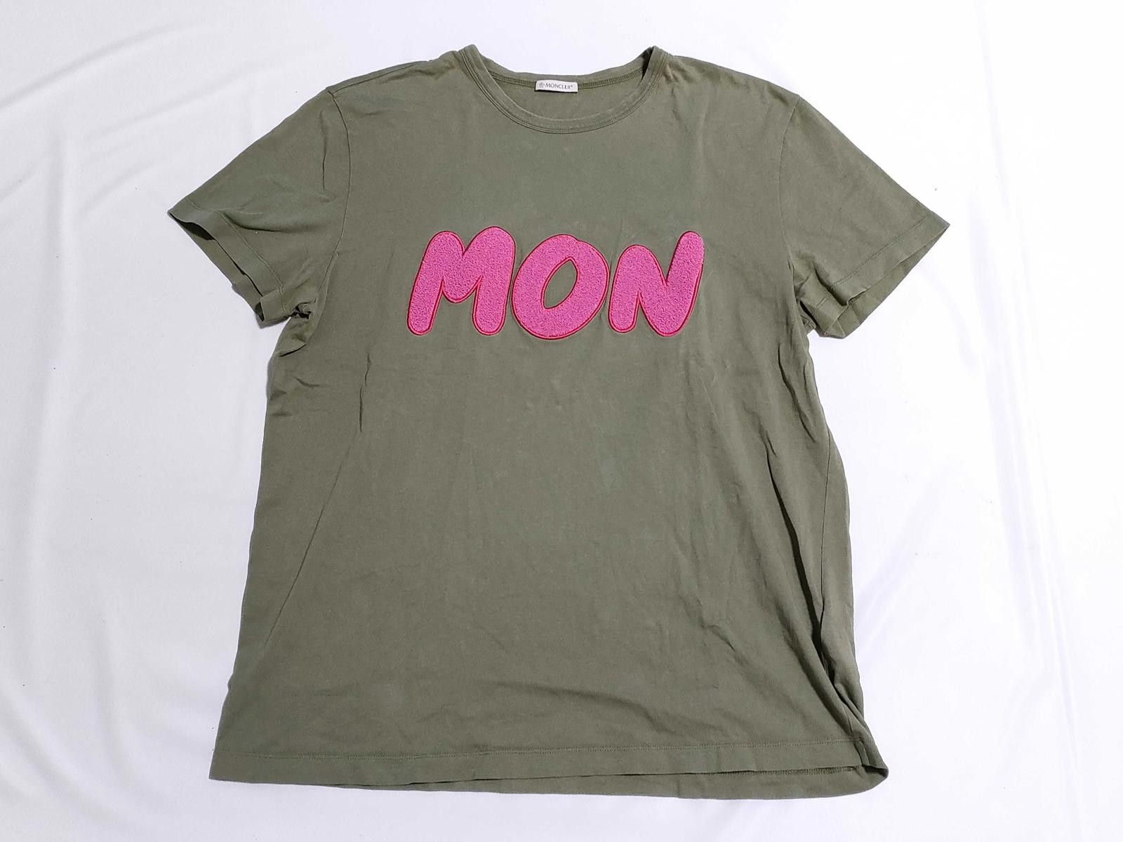 Moncler Vintage Moncler Olive Logo T-Shirt Size 3XL / US 20-22 - 1 Thumbnail