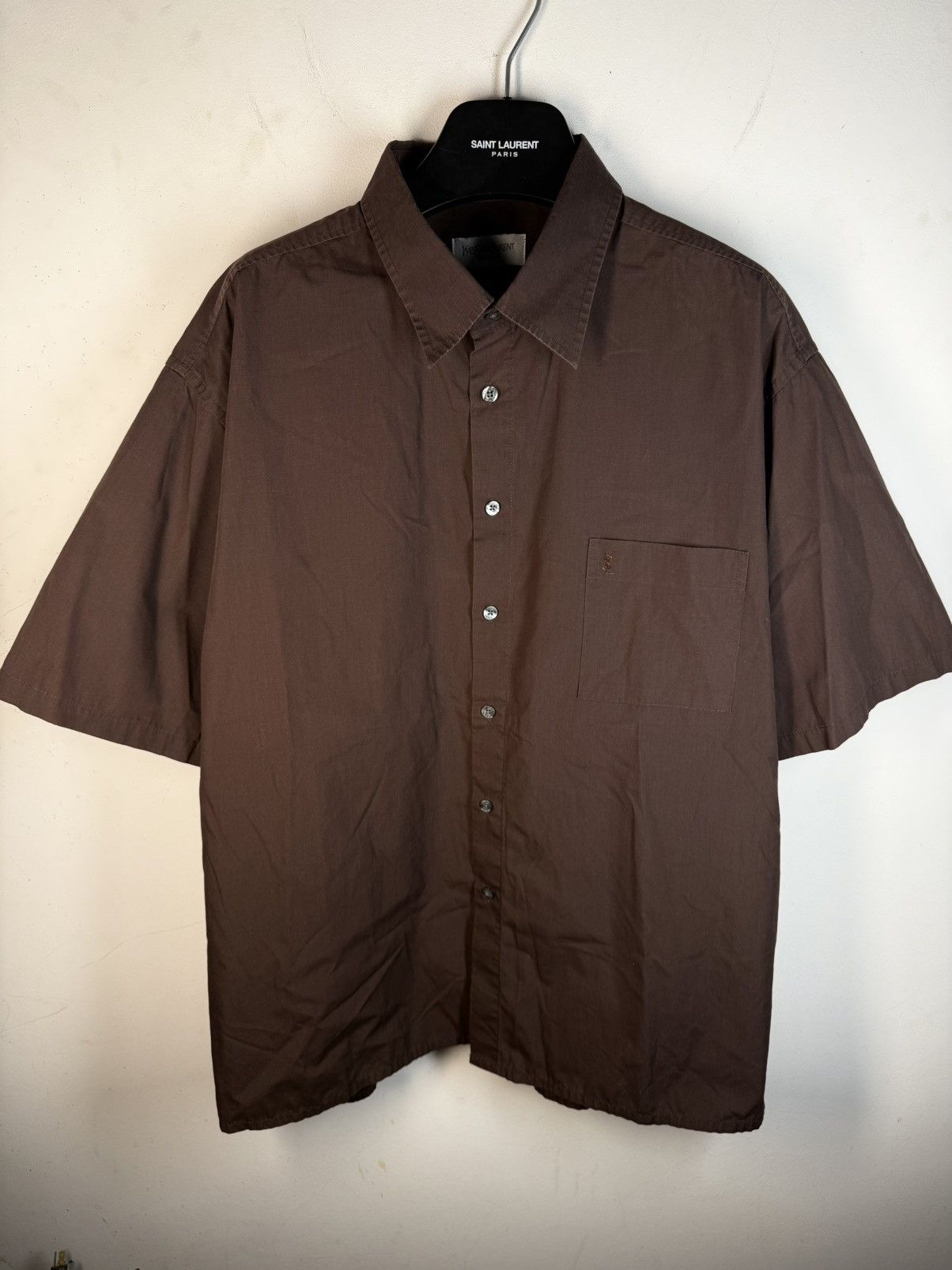 Yves Saint Laurent Brown YSL Shirt Summer Chocolate Size US XXL / EU 58 / 5 - 4 Thumbnail