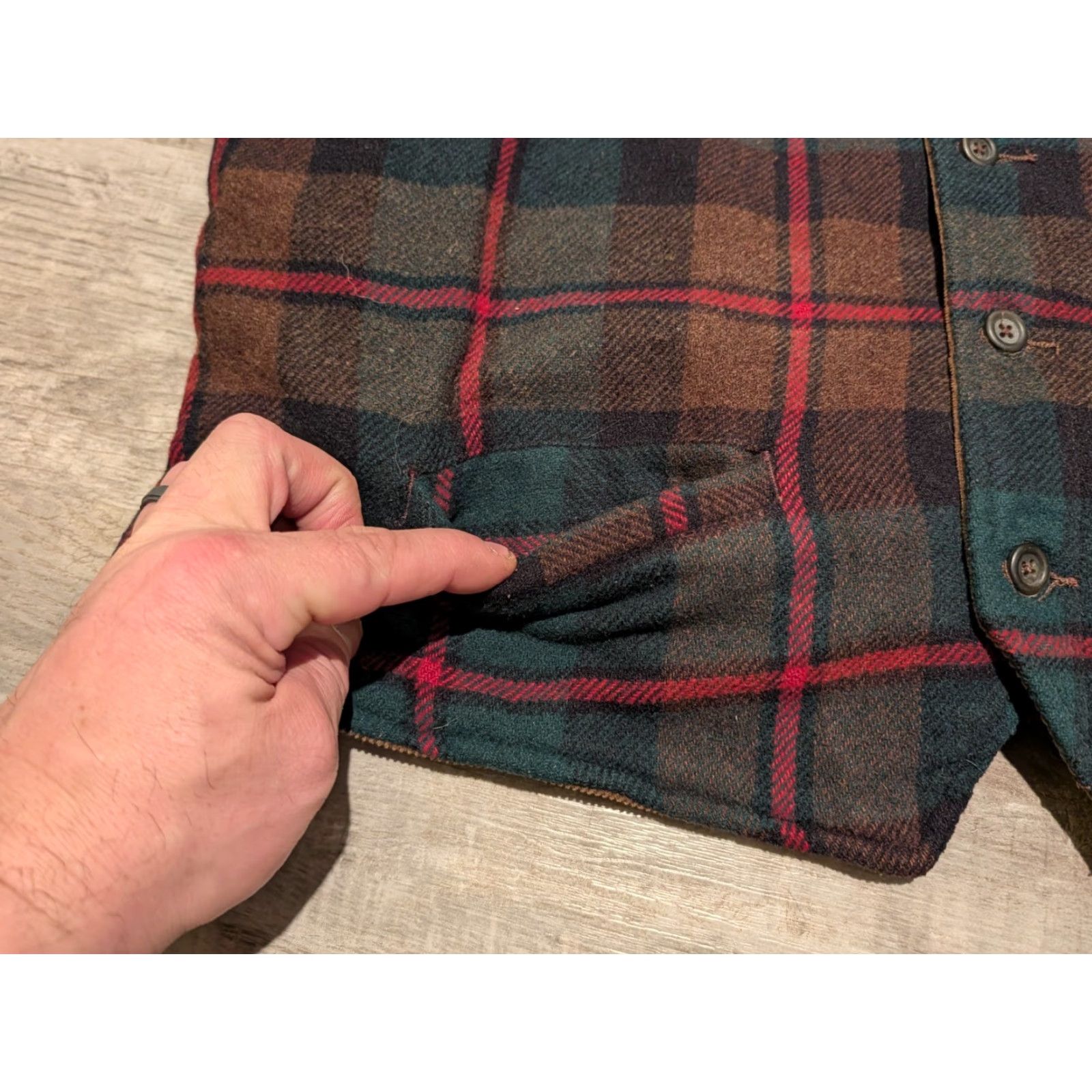 Gap VINTAGE Gap Reversible Corduroy Vest Plaid Wool Blend XL Unisex Adults Brown & Plaid Vest 90s Size XL / US 12-14 / IT 48-50 - 2 Thumbnail