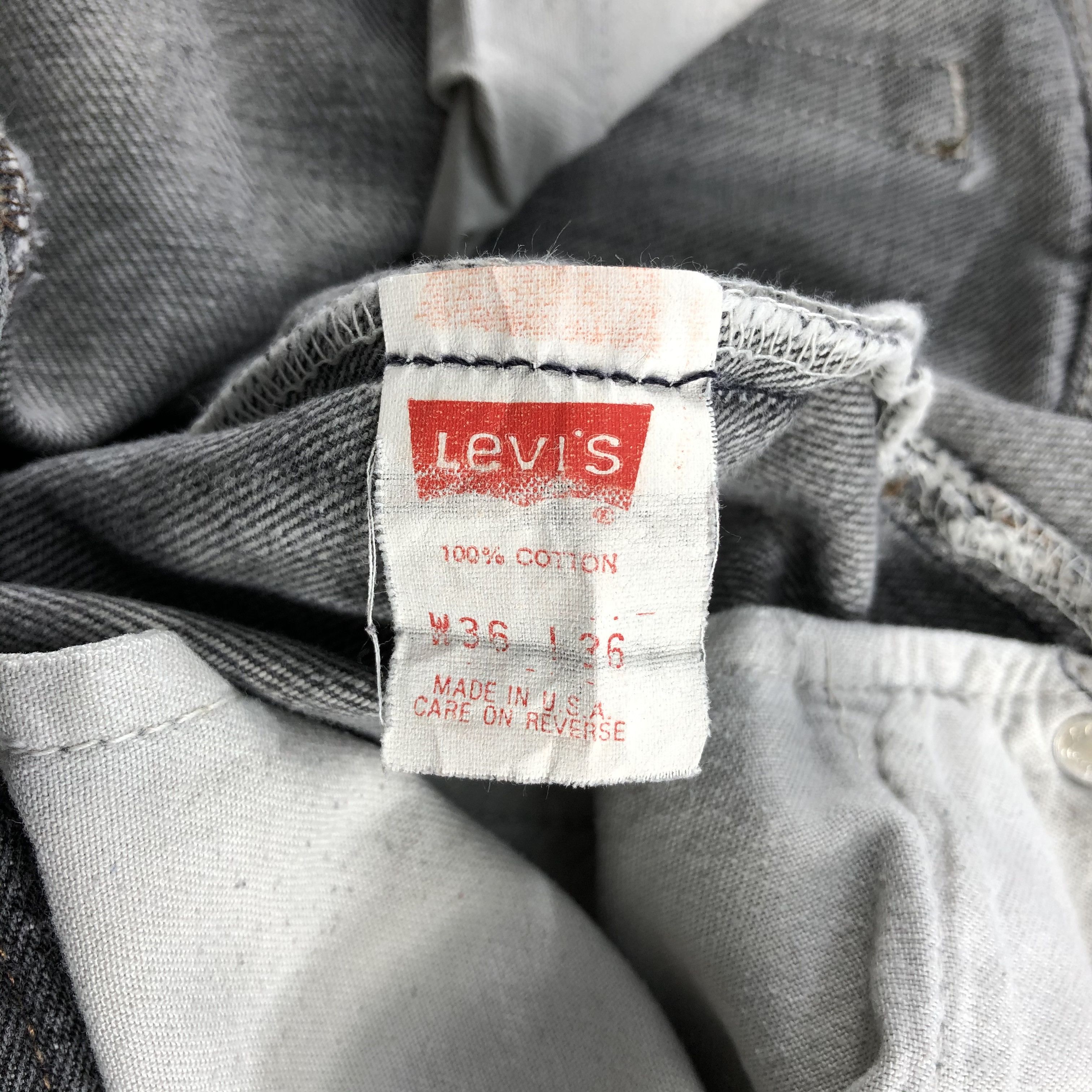 Levi's Vintage 80s Faded Black Levis 501 Jeans-JM925 Size US 35 - 9 Thumbnail