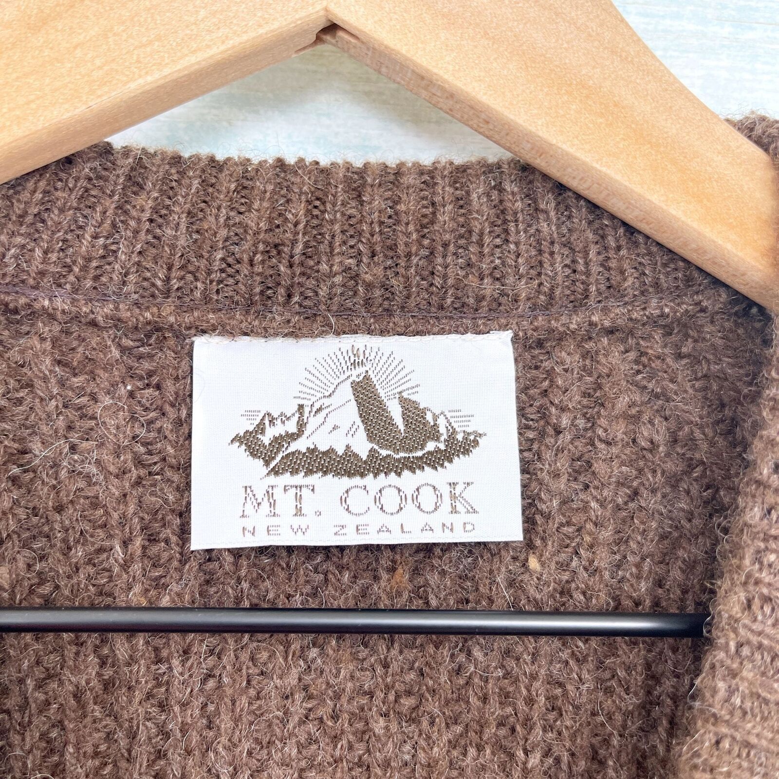 Other × Vintage Mt Cook New Zealand Wool Chunky Knit Sweater Brown Mens XL Size US XL / EU 56 / 4 - 8 Thumbnail