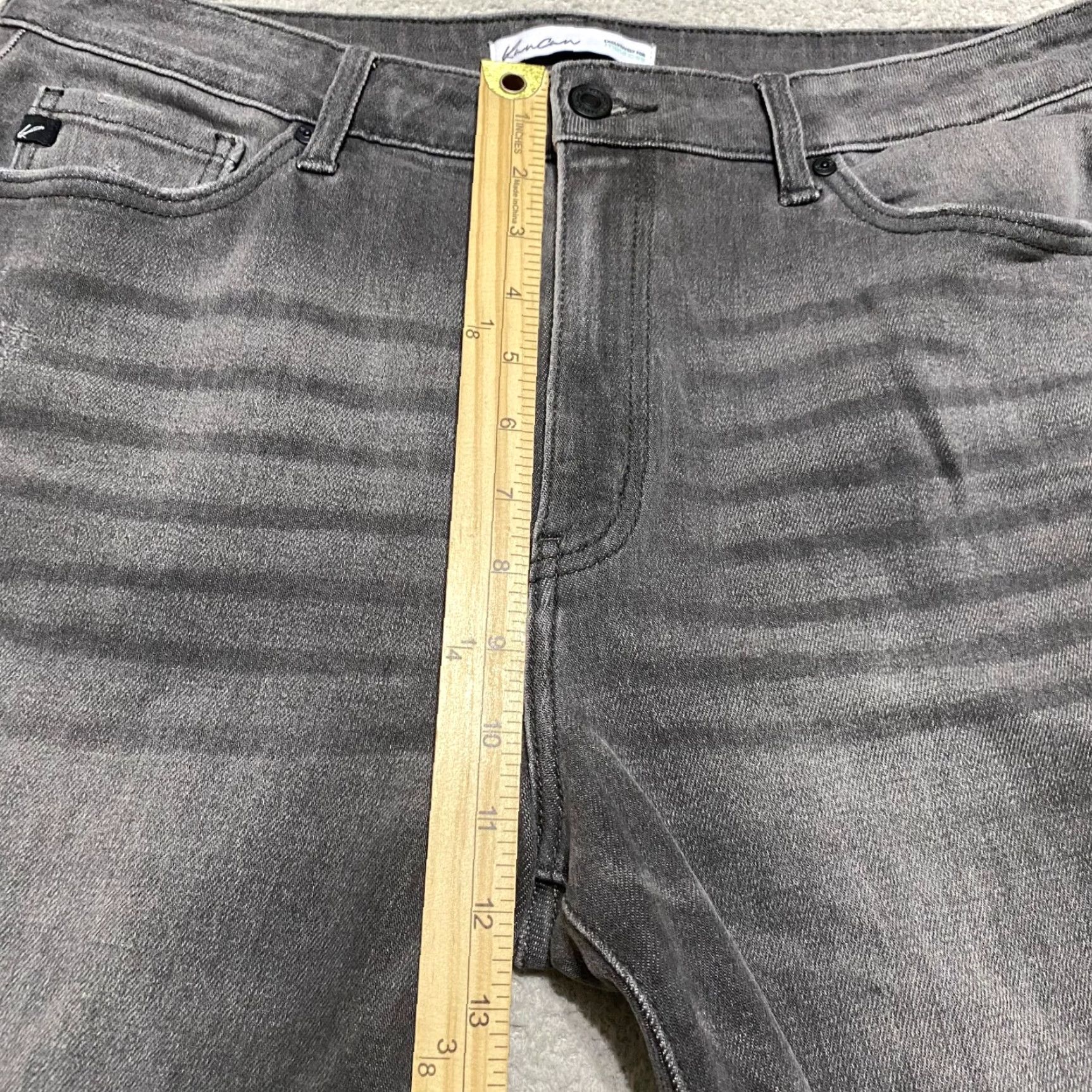 Vintage Kancan Womens Jeans Gray Denim Skinny Medium Wash High Rise 31 Inseam 28 in Regular Stretch 5-Pocket City Womens Jeans Size 24" / US 00 / IT 34 - 6 Thumbnail