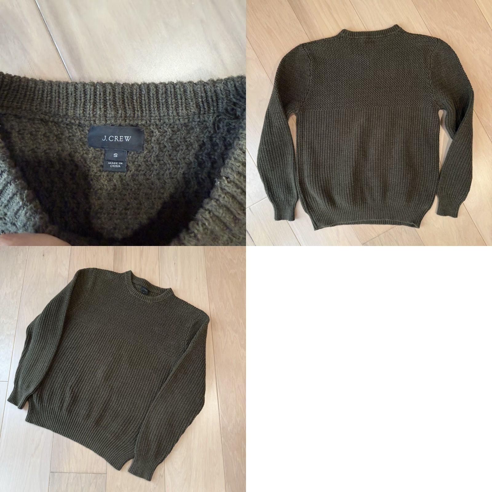 J.Crew J.CREW Sweater Small Olive Green Cotton Knit Pullover Crew Neck Knit Style 90s Art Aztec Classic USA Men Mens Size US S / EU 44-46 / 1 - 8 Thumbnail