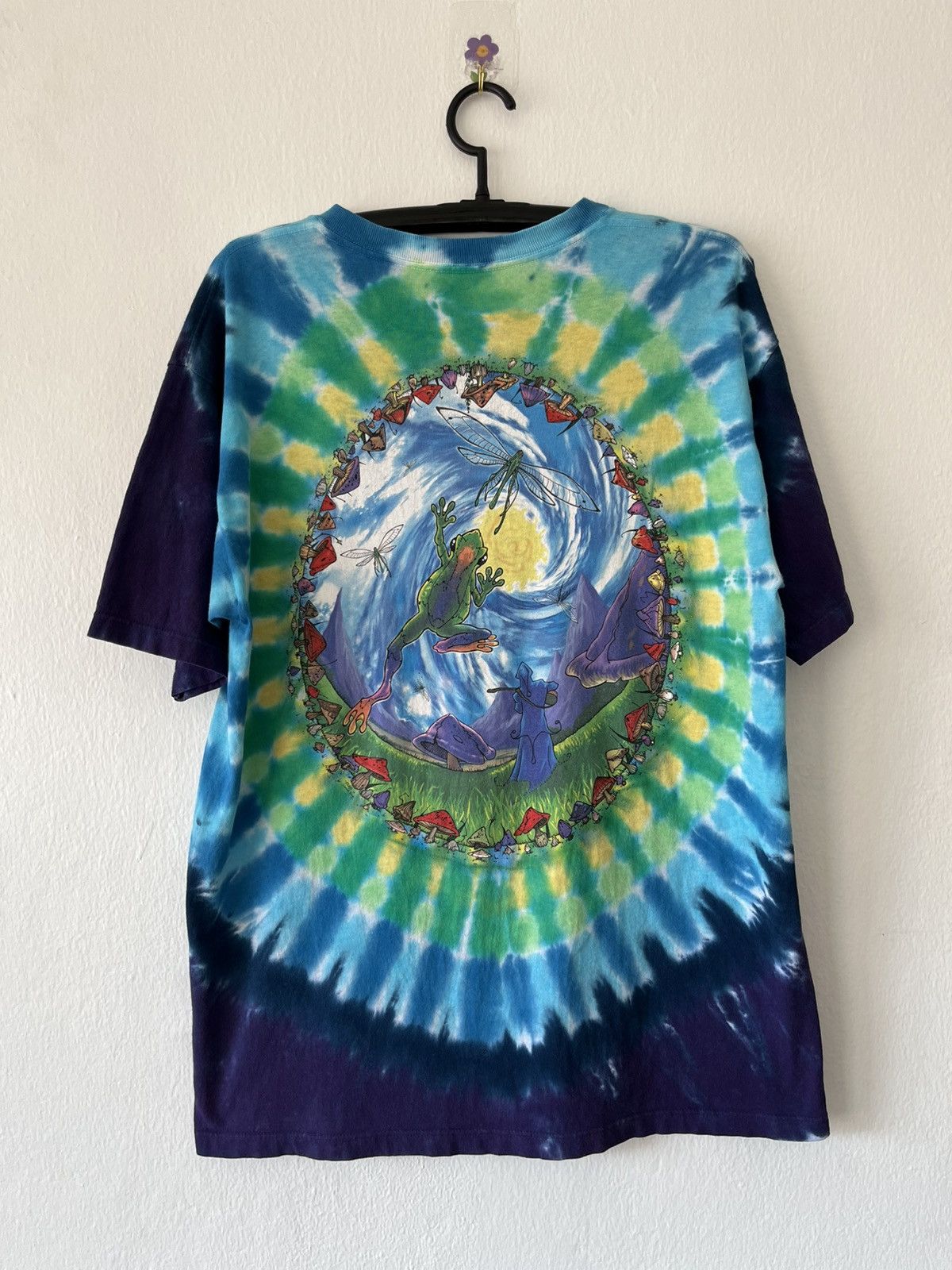 Vintage Liquid Blue Mushroom Haven Tie-dye 2000’s Size US XL / EU 56 / 4 - 10 Thumbnail