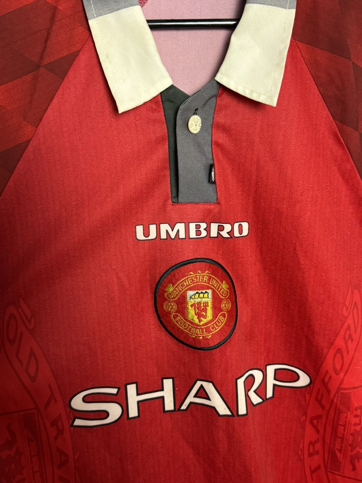 Umbro KIDS Manchester United 96/98 Home Football Jersey T-Shirt Size US XS / EU 42 / 0 - 3 Thumbnail