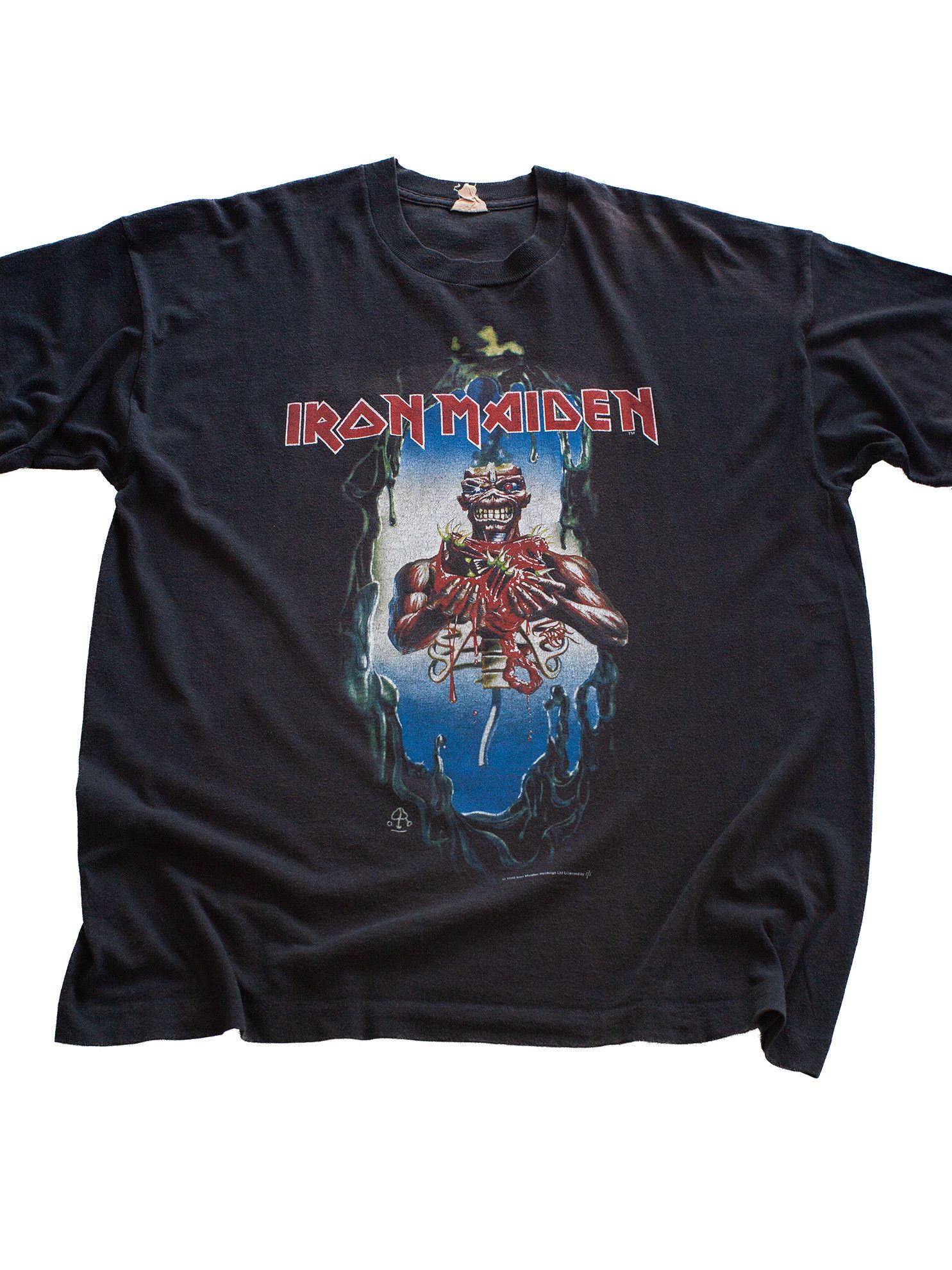 Band Tees Vintage 1988 Iron Maiden Seventh Son 80s Metal Band T-Shirt Size US L / EU 52-54 / 3 - 1 Thumbnail