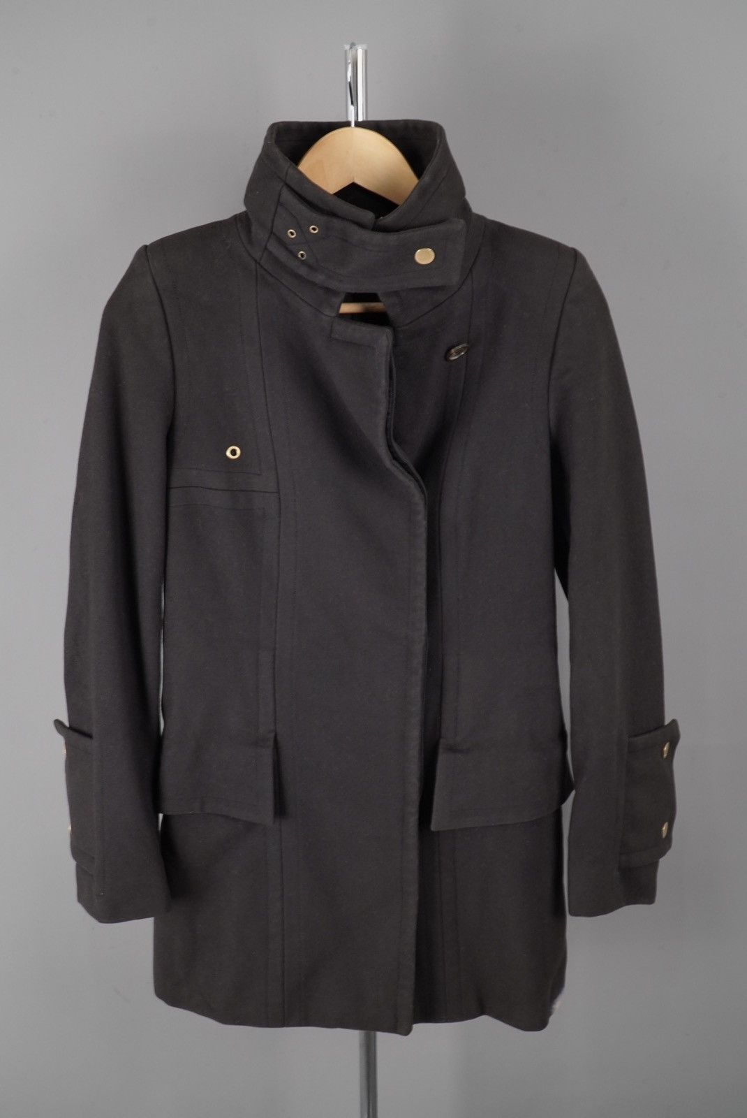 Gucci × Tom Ford Gucci - Tom ford - Archive AW03 Stand Collar Wing Wool Coat Size S / US 4 / IT 40 - 1 Thumbnail