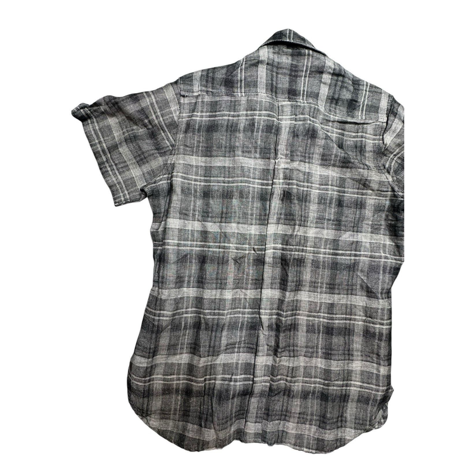 Hermes Rare Hermes Striped Short Sleeve Dress Shirt Button Down XL Size US XL / EU 56 / 4 - 8 Thumbnail