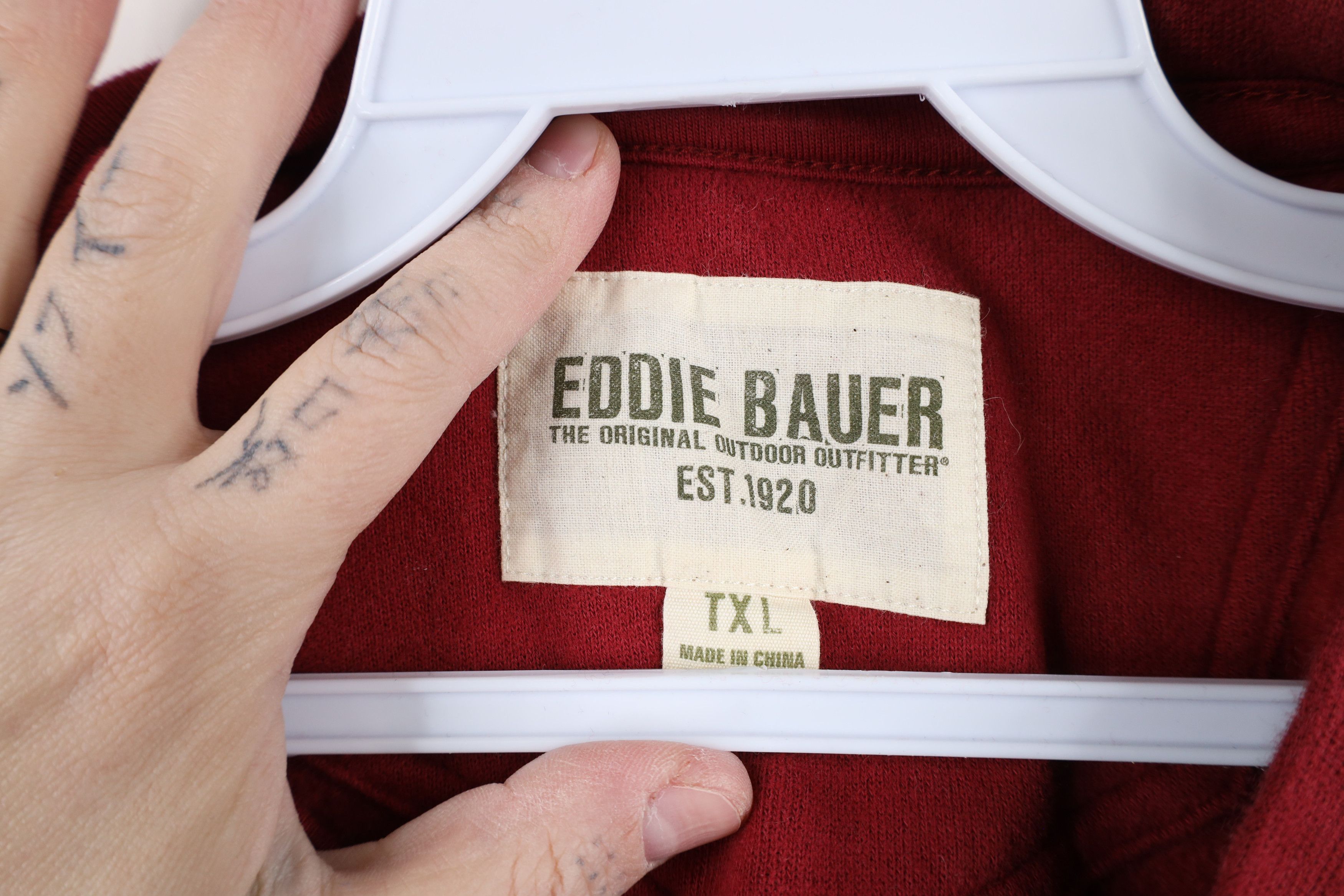 Eddie Bauer × Vintage Vintage Eddie Bauer Letter Spell Out Crewneck Sweatshirt Size US XL / EU 56 / 4 - 7 Thumbnail