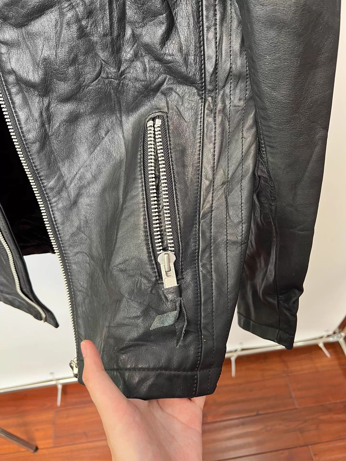 Vintage Vintage Japanese Slim Fit Zipper Motorcycle Jacket Size US L / EU 52-54 / 3 - 7 Thumbnail