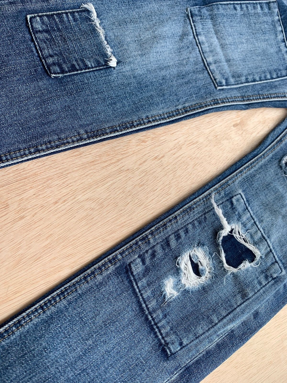 If Six Was Nine × Japanese Brand Distressed Denim Ozoc Patchwork Jeans Size US 30 / EU 46 - 4 Thumbnail