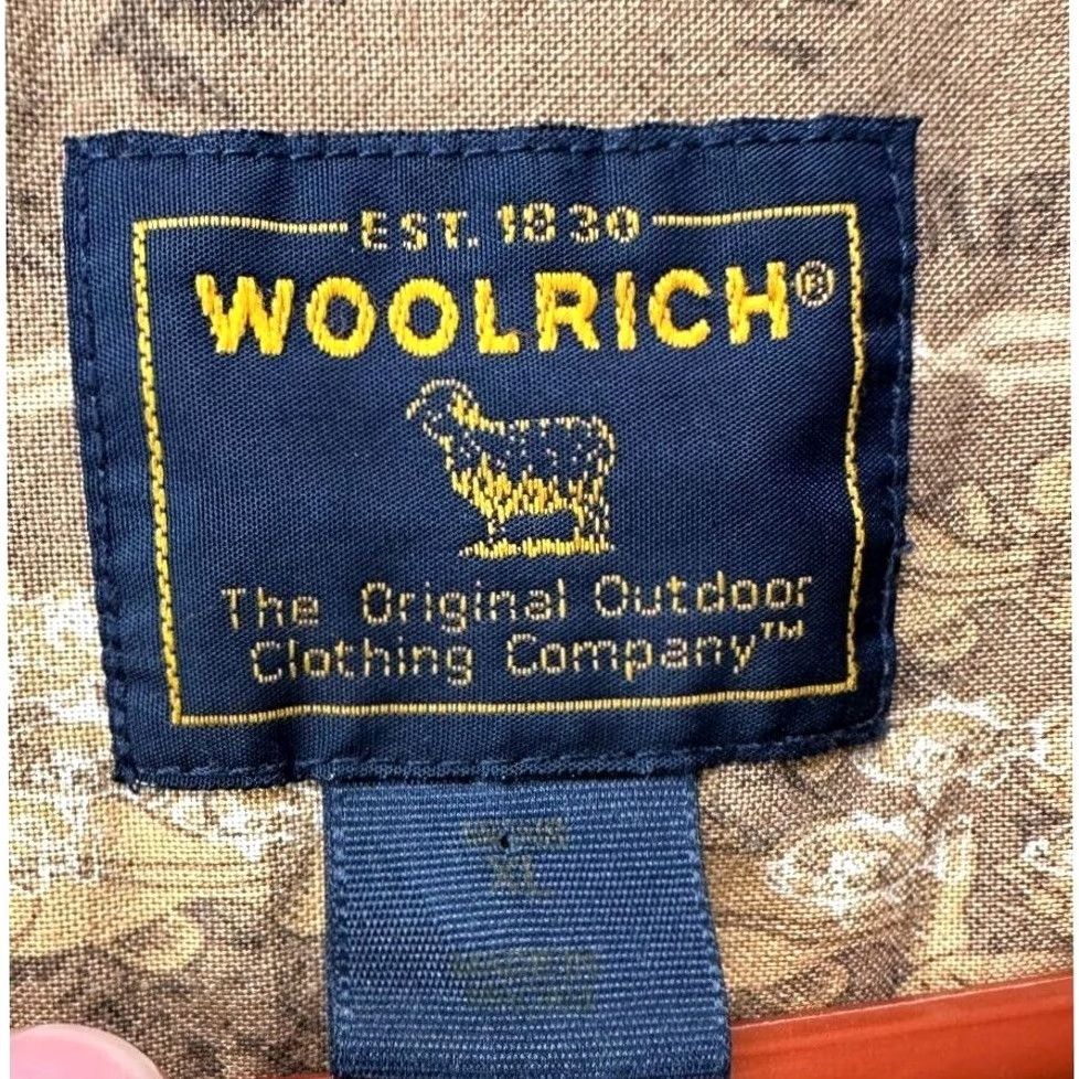 Vintage VINTAGE Woolrich Button Down Shirt Mens XL Tan All Over Fish Print Pocket Button-Up Collared Short Sleeve Casual Winter Size US XL / EU 56 / 4 - 4 Thumbnail