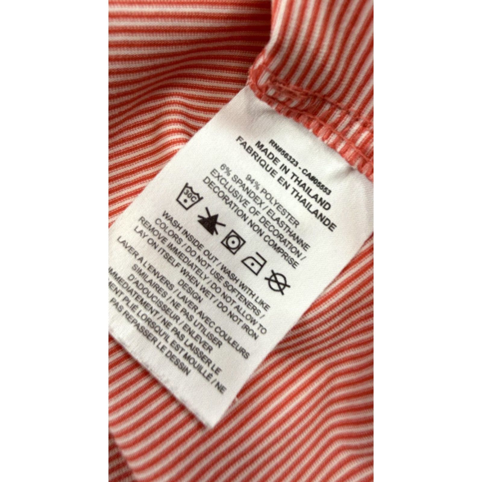 Nike Nike Polo Shirt Mens Large Orange Stripe Dri-Fit Golf Performance Stretch Top Size US L / EU 52-54 / 3 - 6 Thumbnail