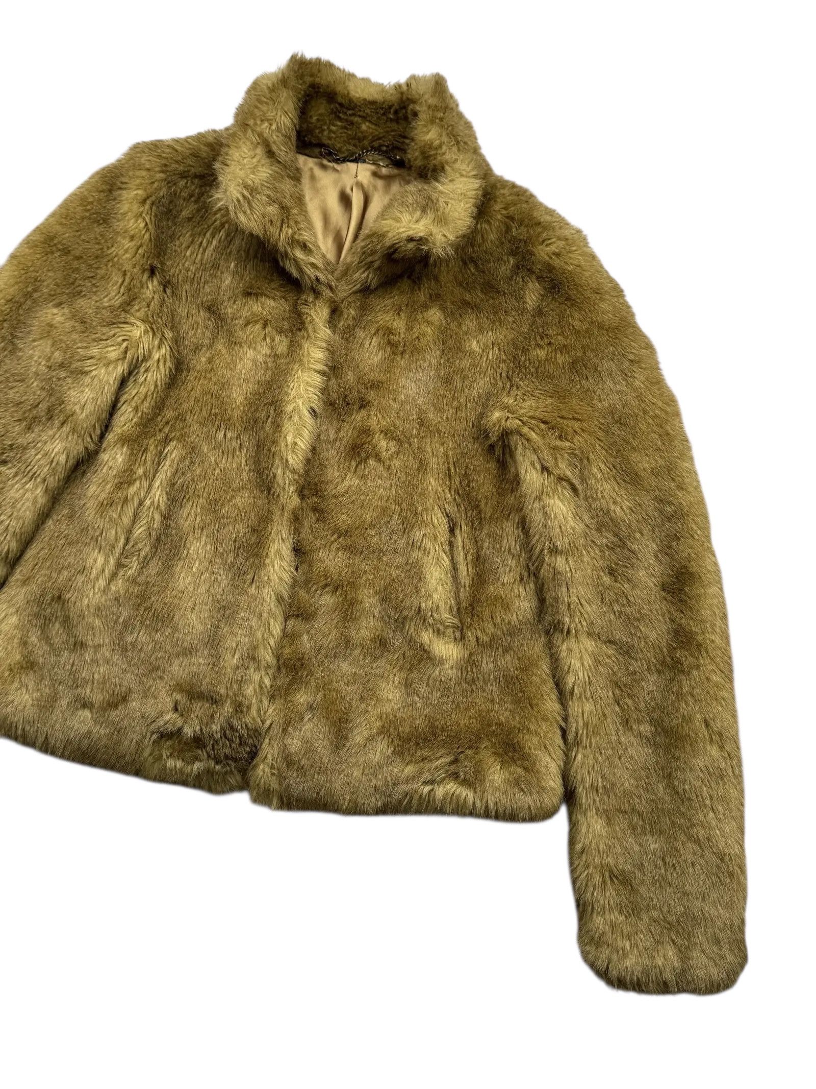 Japanese Brand Y2K Cropped Faux Fur Jacket(V146) Size M / US 6-8 / IT 42-44 - 3 Thumbnail