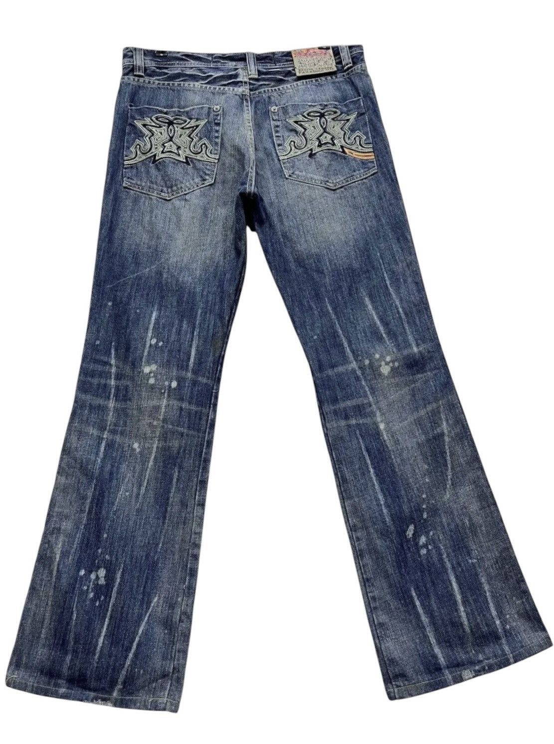 Parasuco PUNK FLARE🔥PARASUCO DENIM LEGEND Distressed Tribal Jeans💥 Size US 33 - 4 Thumbnail