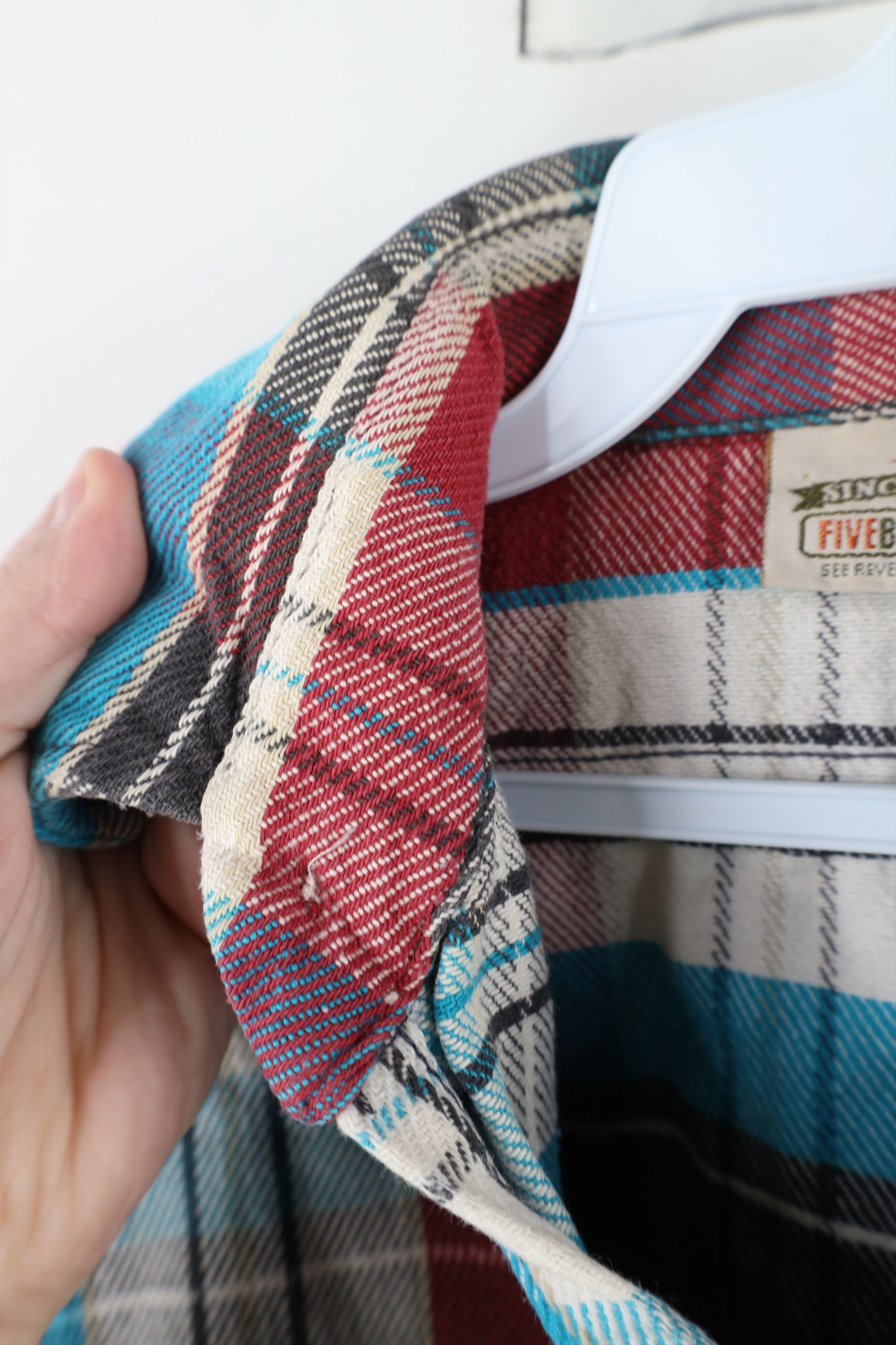 FiveBrother × Vintage Vintage 90s Five Brother Flannel Workwear Button Shirt USA Size US M / EU 48-50 / 2 - 10 Thumbnail