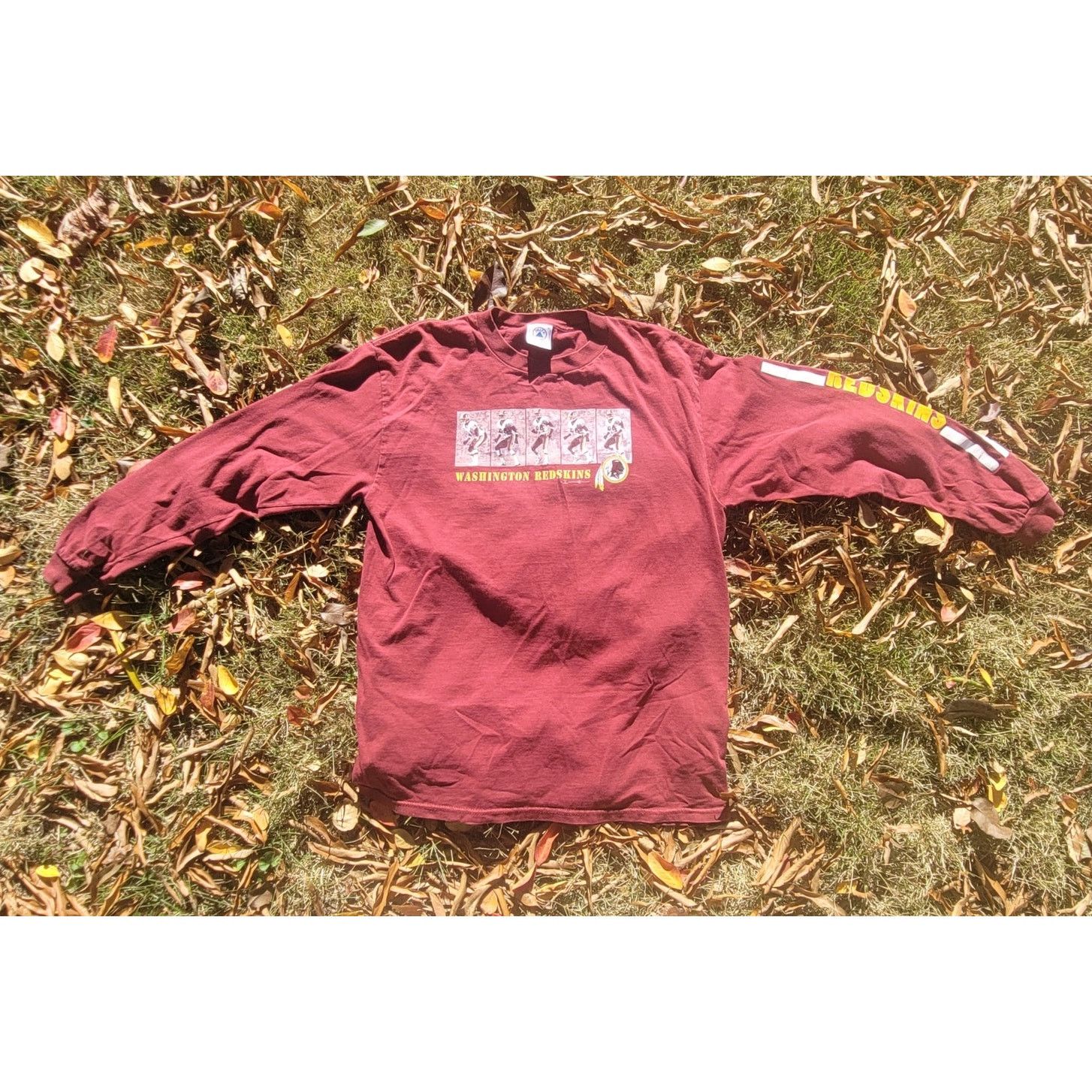 NFL × Vintage Vtg Washington Football long sleeve t shirt sleeve graphics Size US M / EU 48-50 / 2 - 2 Thumbnail