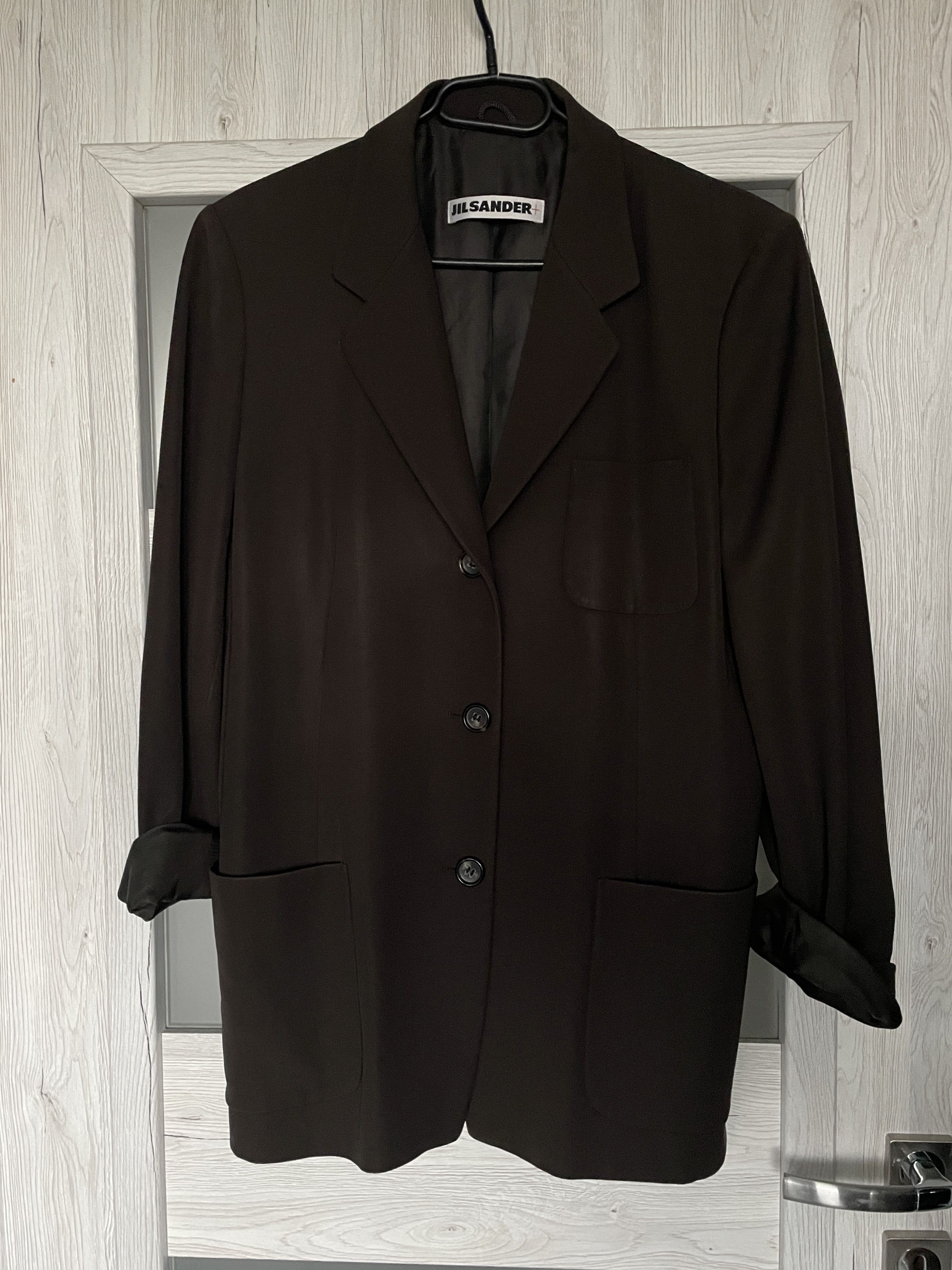Jil Sander JIL SANDER+ PURE NEW WOOL OLIVE OVERSIZED BLAZER Size M / US 6-8 / IT 42-44 - 4 Thumbnail