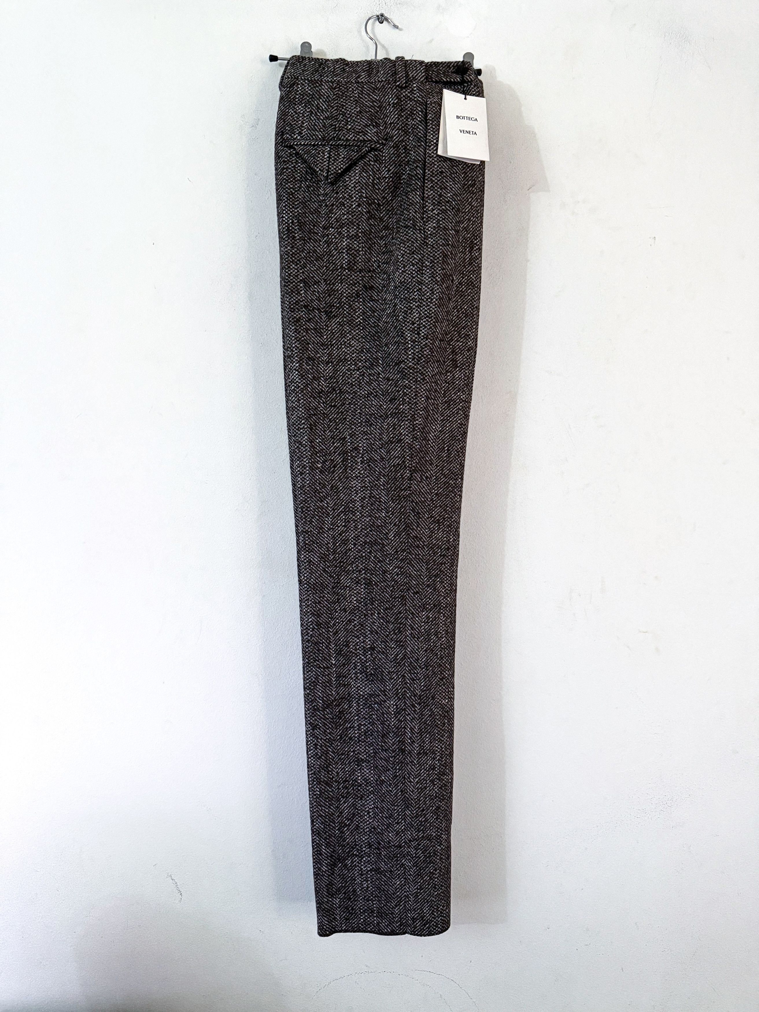 Bottega Veneta Textured Wool Chevron Trousers Size US 32 / EU 48 - 8 Thumbnail