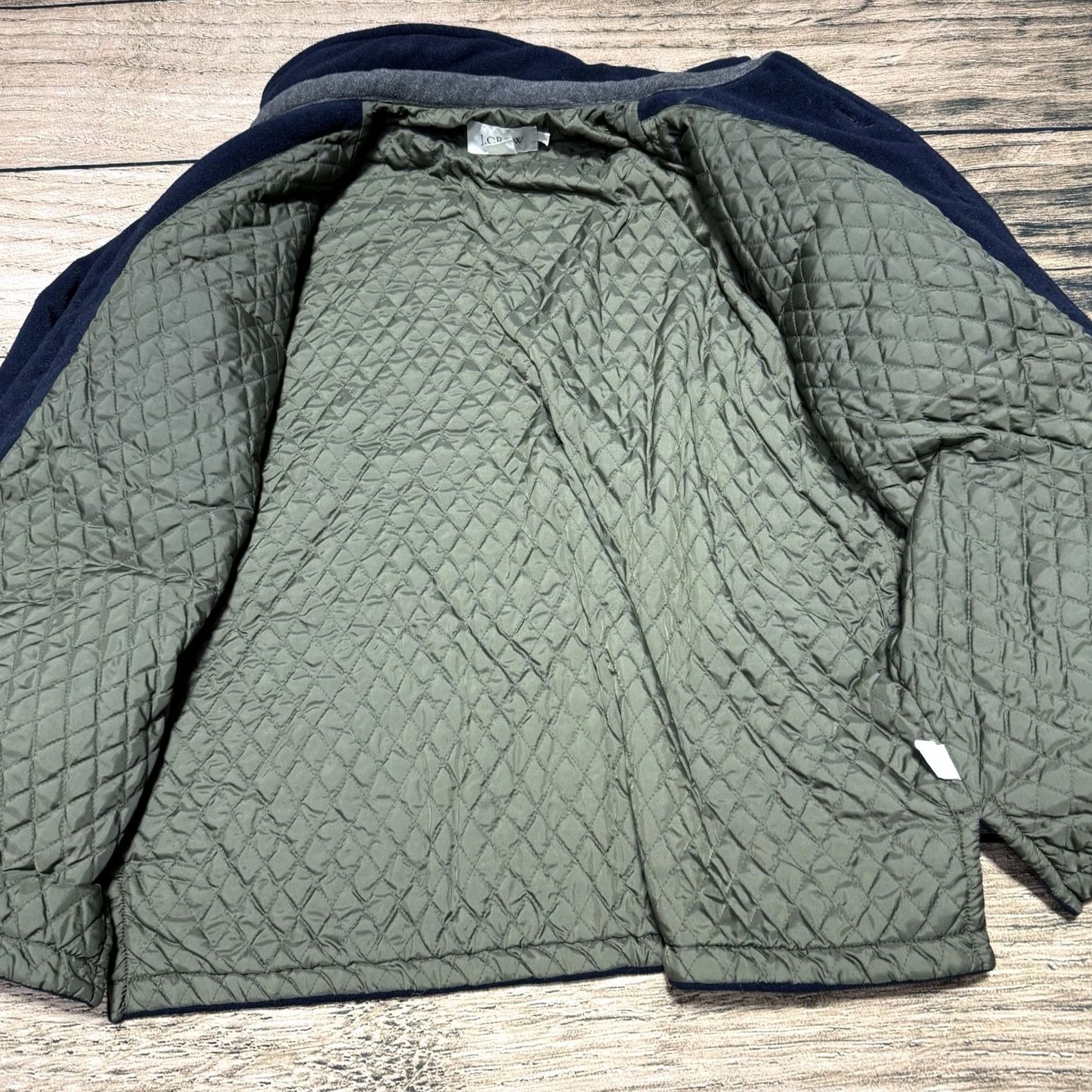 J.Crew J. Crew Jacket Mens Large Blue Quilted Fleece Lined Button Pockets Outdoor Coat Size US L / EU 52-54 / 3 - 4 Thumbnail