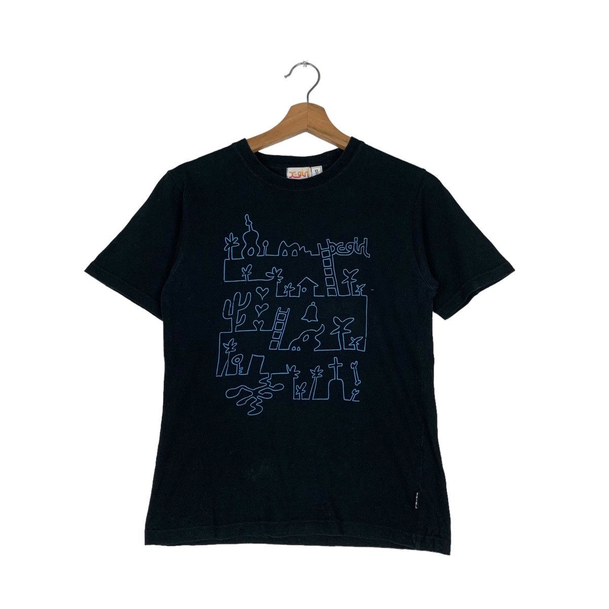 Japanese Brand X-GIRL Made in Japan Childhood Game Printed Tees #0340-C16 Size S / US 4 / IT 40 - 1 Thumbnail