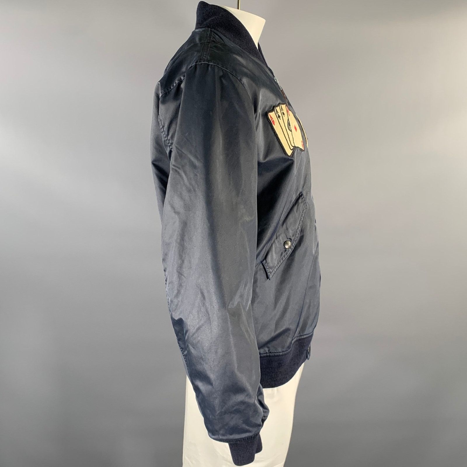 Ralph Lauren RRL by RALPH LAUREN Size XL Navy Patches Nylon Bomber Jacket Size US XL / EU 56 / 4 - 3 Thumbnail