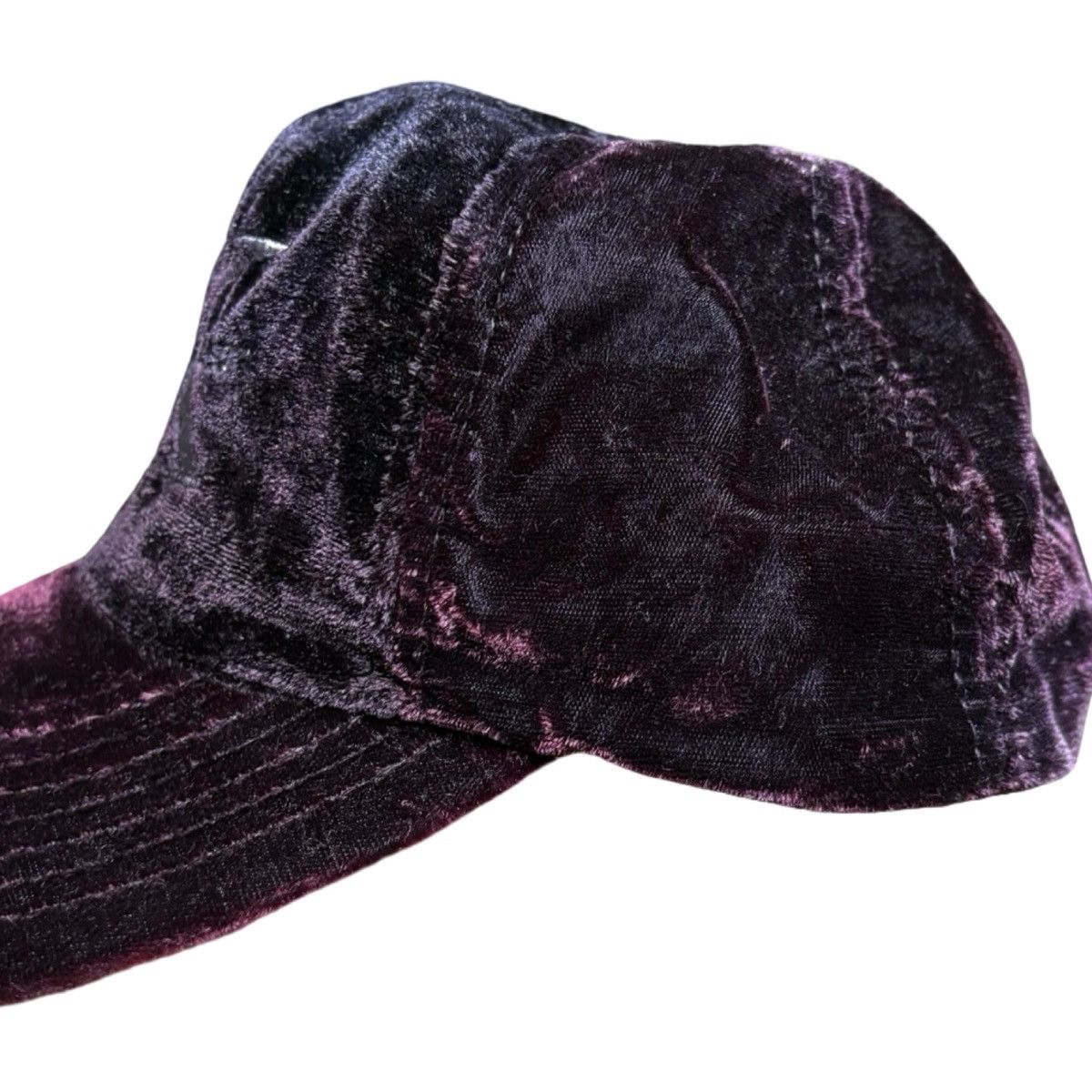 Calvin Klein Vintage 90s Calvin Klein Faded Velour Black Purple Hat Cap Size ONE SIZE - 3 Thumbnail