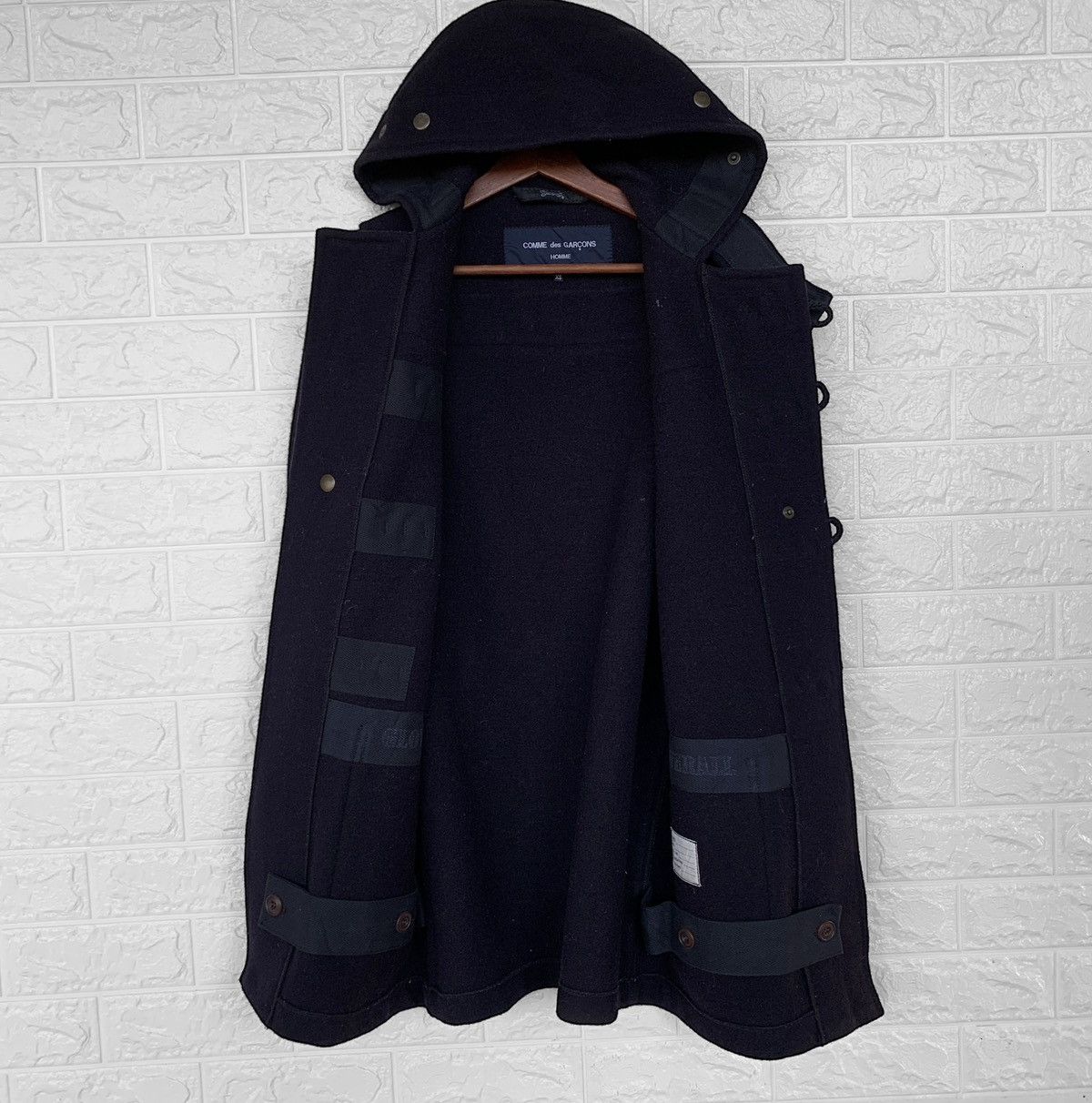 Comme des Garcons CDGH X GLOVERALL DUFFLE COAT WOOL JACKET HOODIE Size US S / EU 44-46 / 1 - 8 Thumbnail