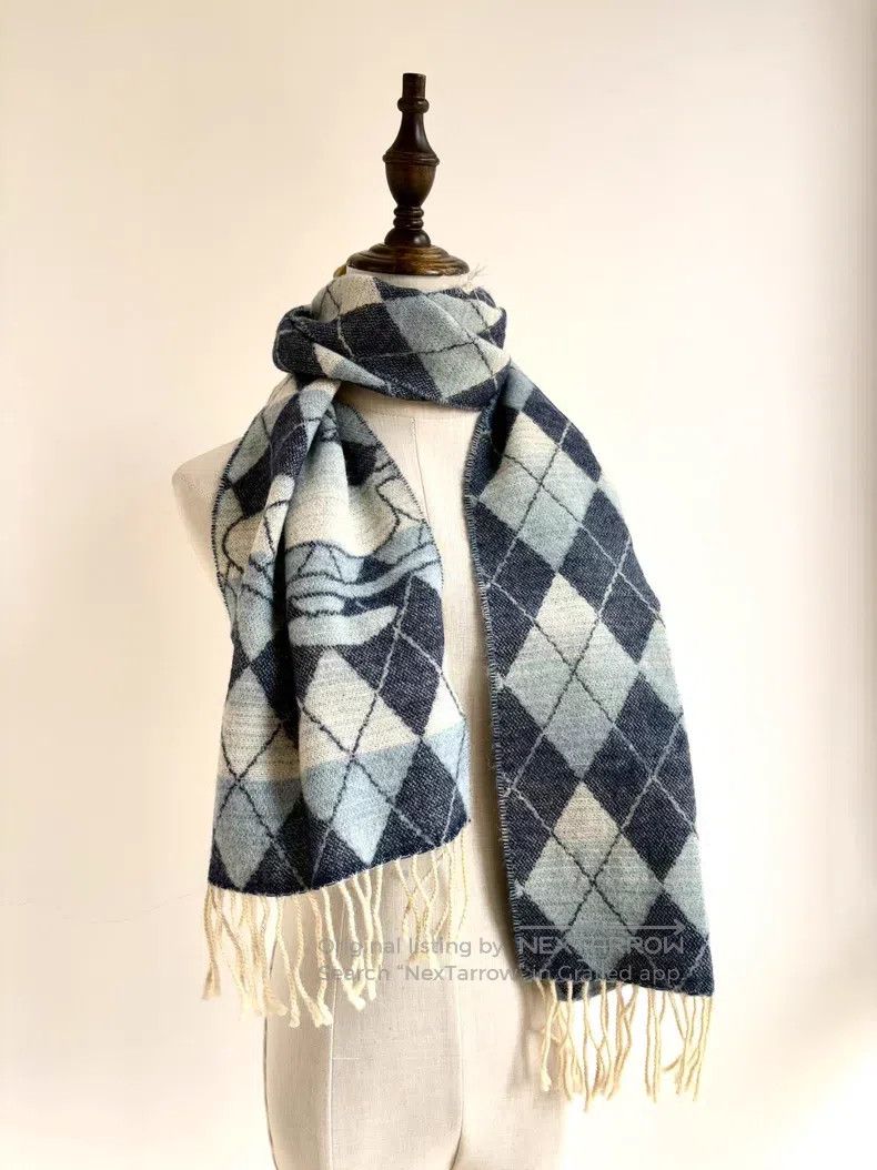 Vivienne Westwood Vivienne Westwood Graduated Blue Diamond Big Saturn Wool S Size ONE SIZE - 1 Thumbnail