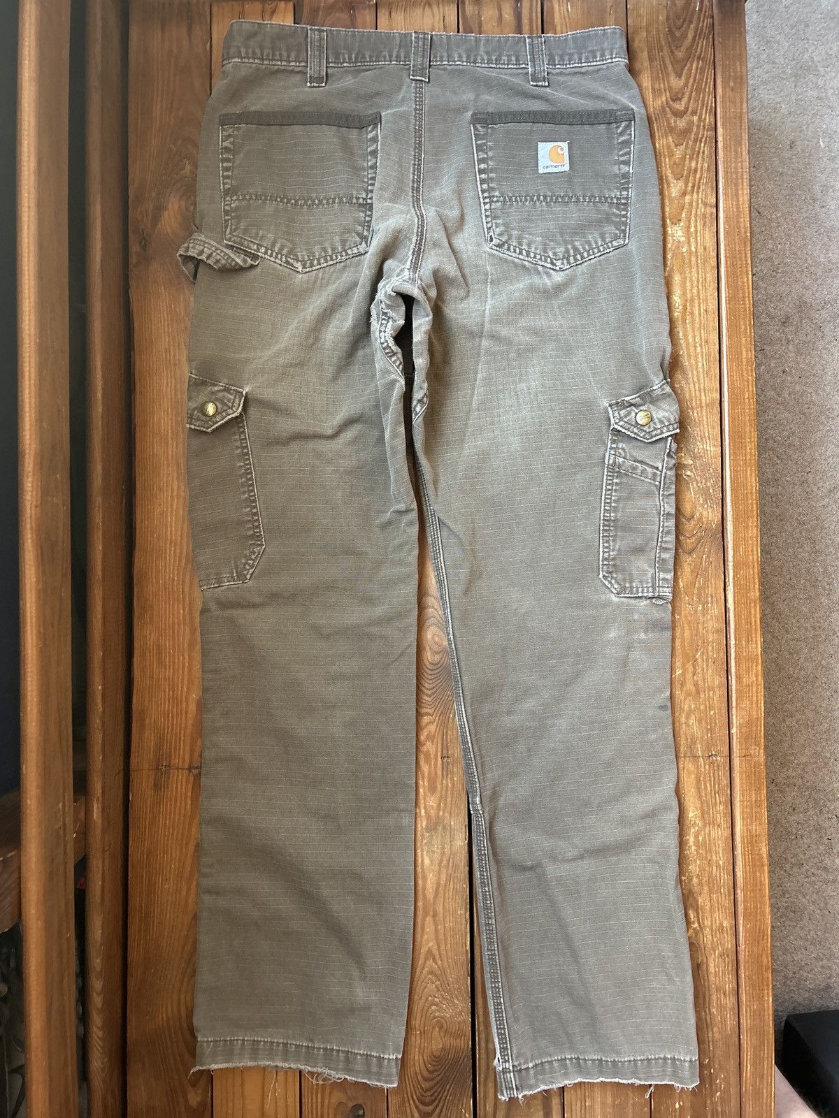 Carhartt × Vintage Vintage Carhartt Olive Green Ripstop Tactical Cargo Pants Size US 32 / EU 48 - 3 Thumbnail