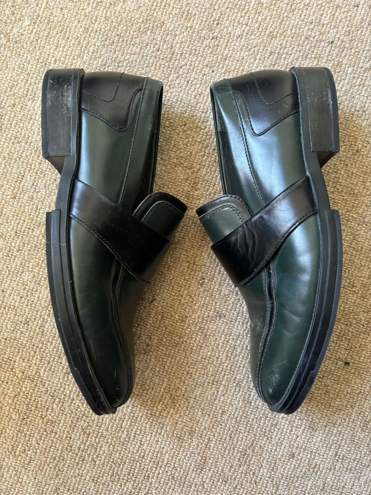 Camper × Kiko Kostadinov GREEN KIKO KOSTADINOV CAMPER GREEN LOAFER 